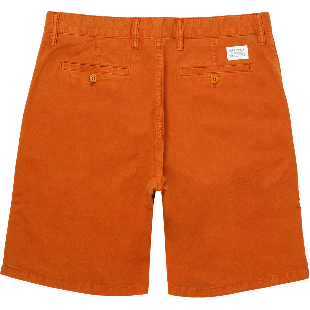 Norse Projects Burned Red Aros Light Twill Shorts