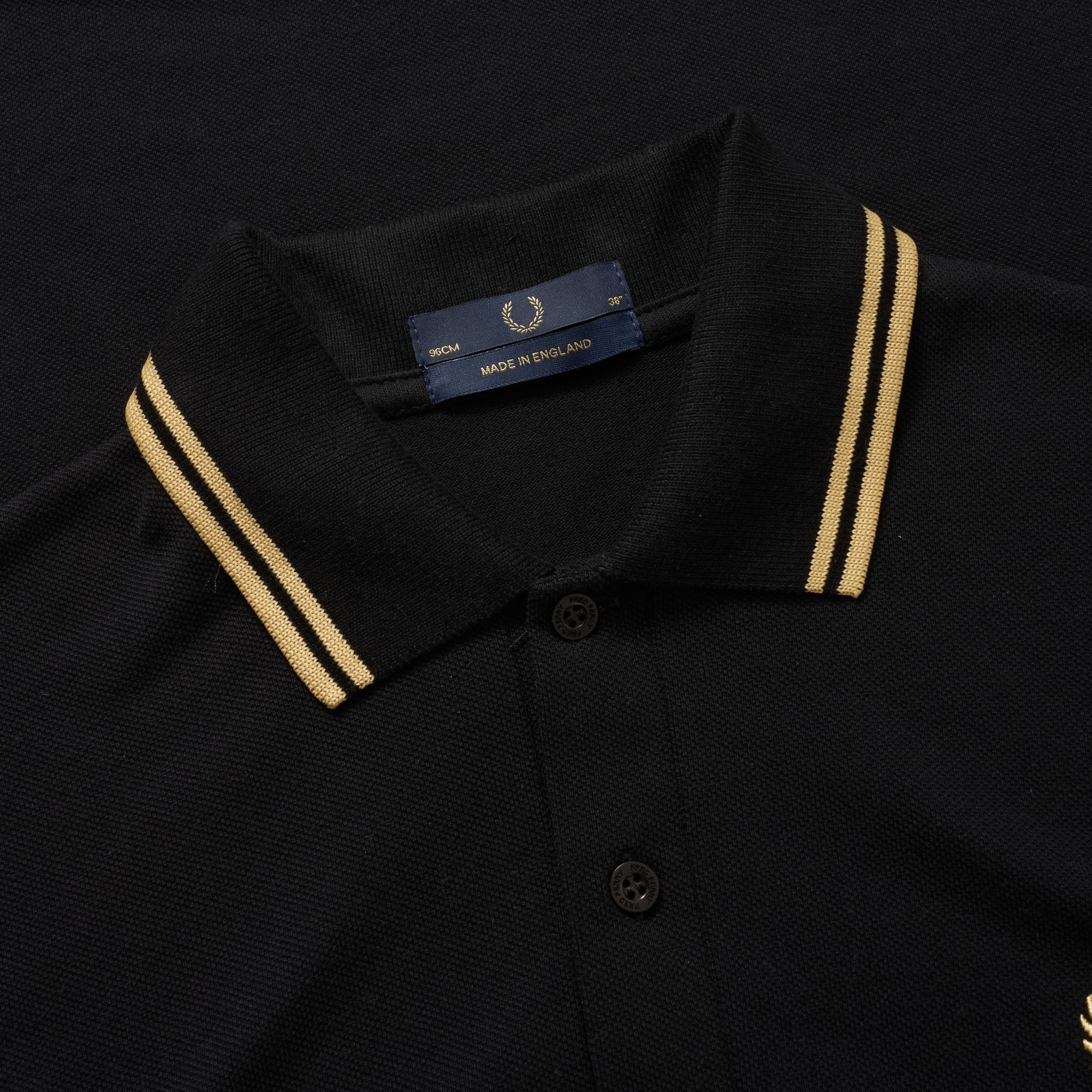 Fred Perry Twin Tipped Polo Shirt - Black & Gold - M12-157 – Dandy