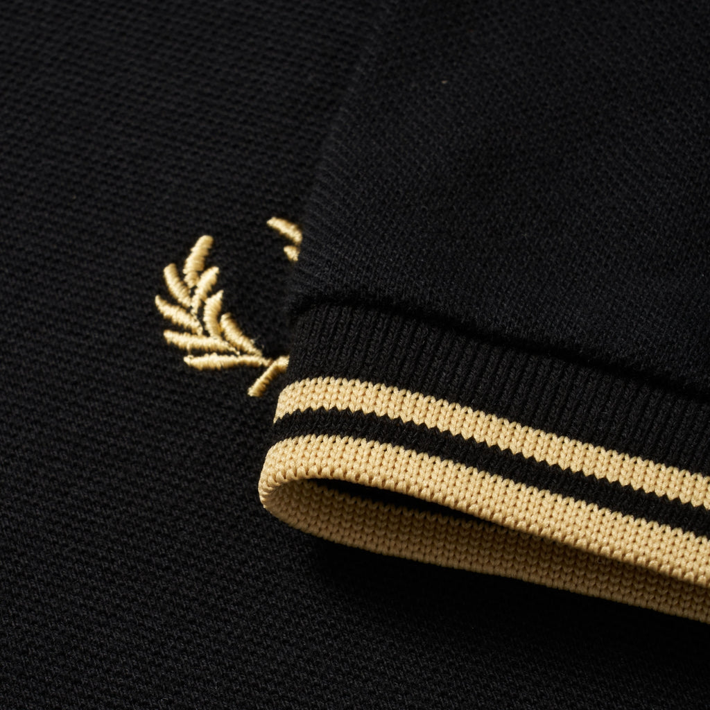 Fred Perry Reissues Twin Tipped Polo Shirt - Black & Gold
