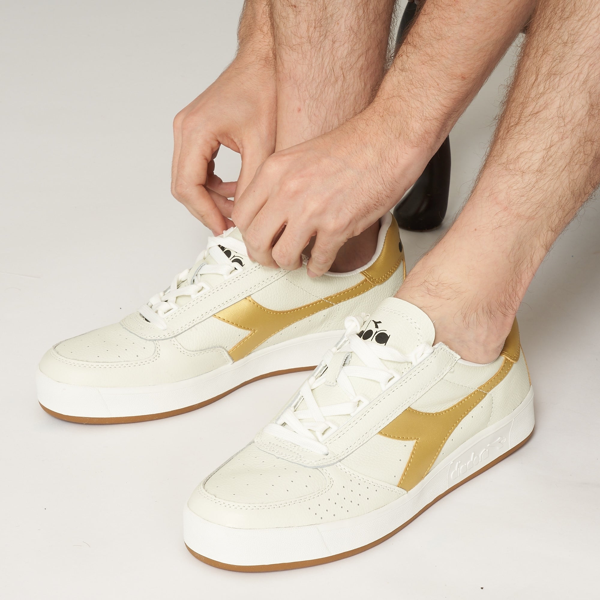Diadora B.Elite L - White & Gold