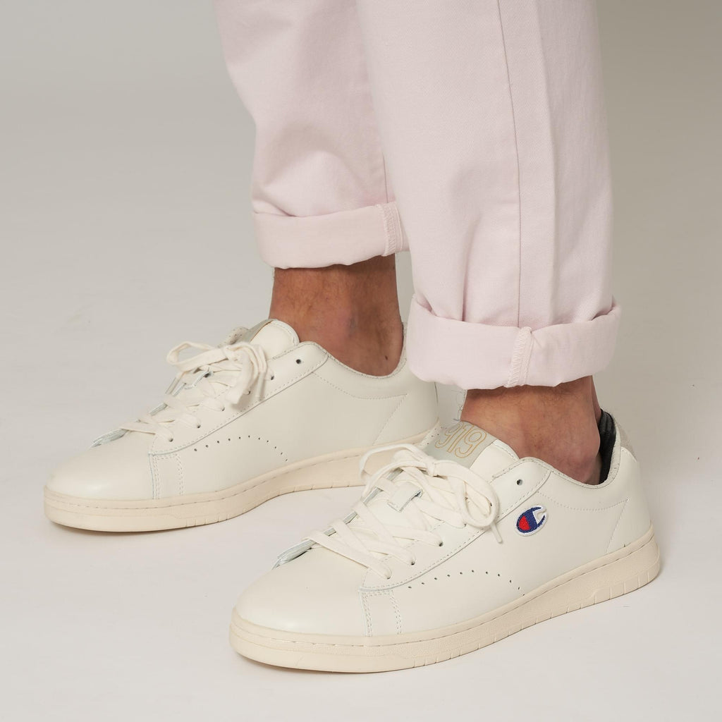 Champion 919 Low Top 'C' Patch Trainers - White
