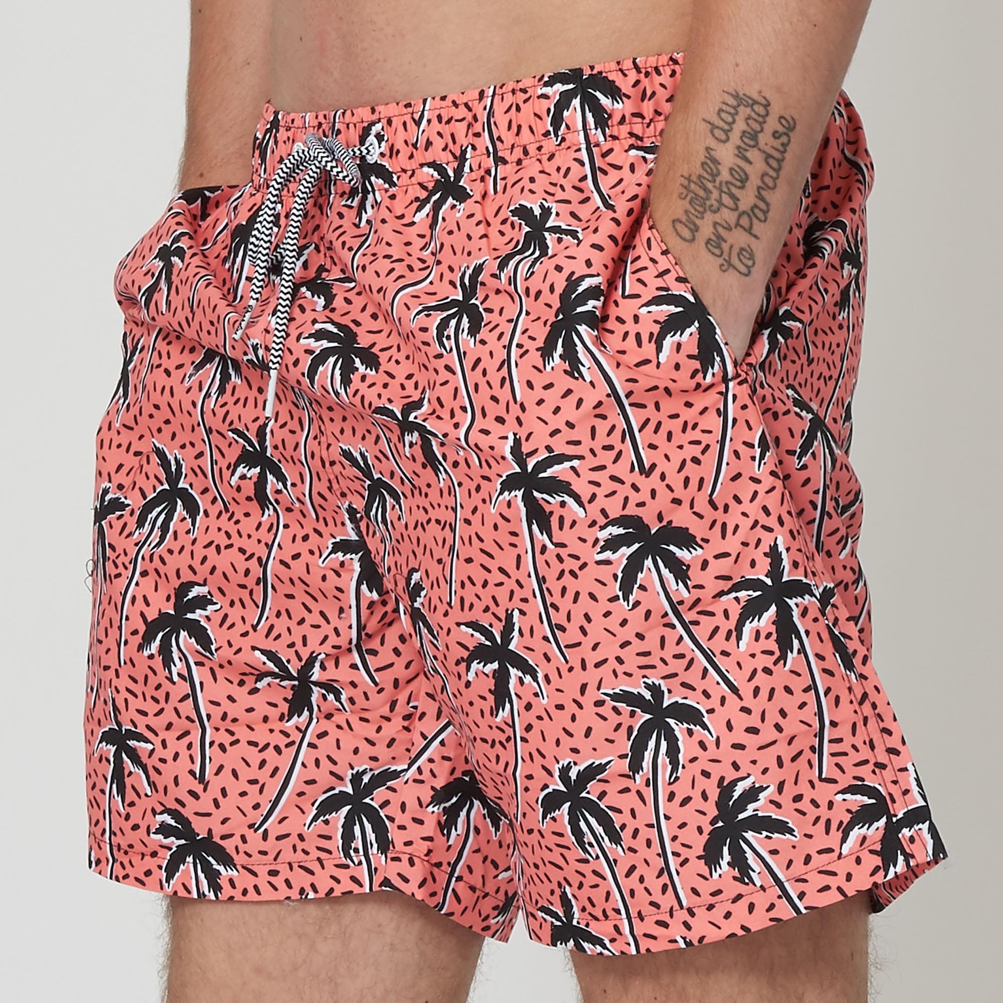 Boardies® Red Flair Palm Swim Shorts