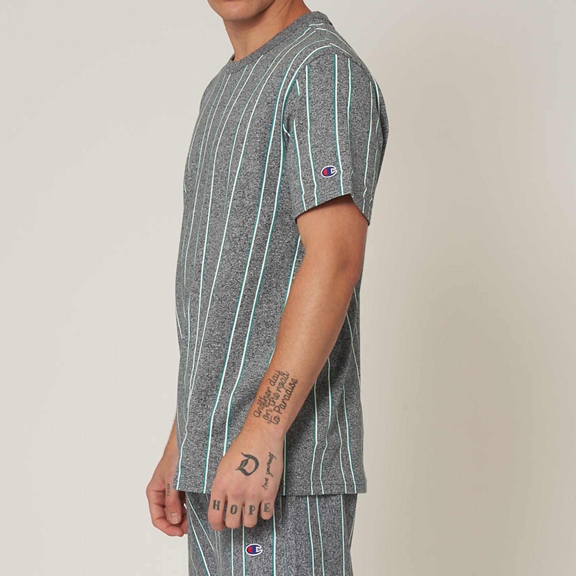 Champion Grey Stripe Crew Tee
