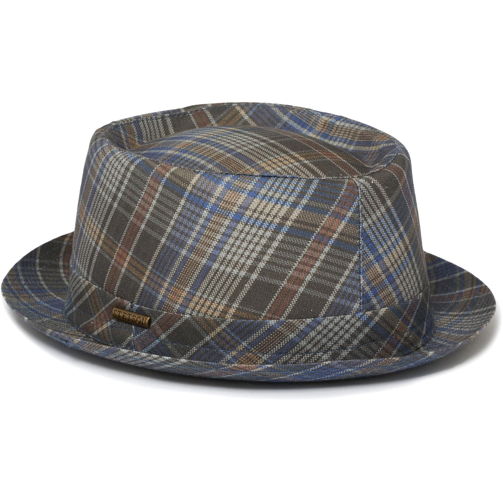 Stetson Hats Checked Pork Pie Hat