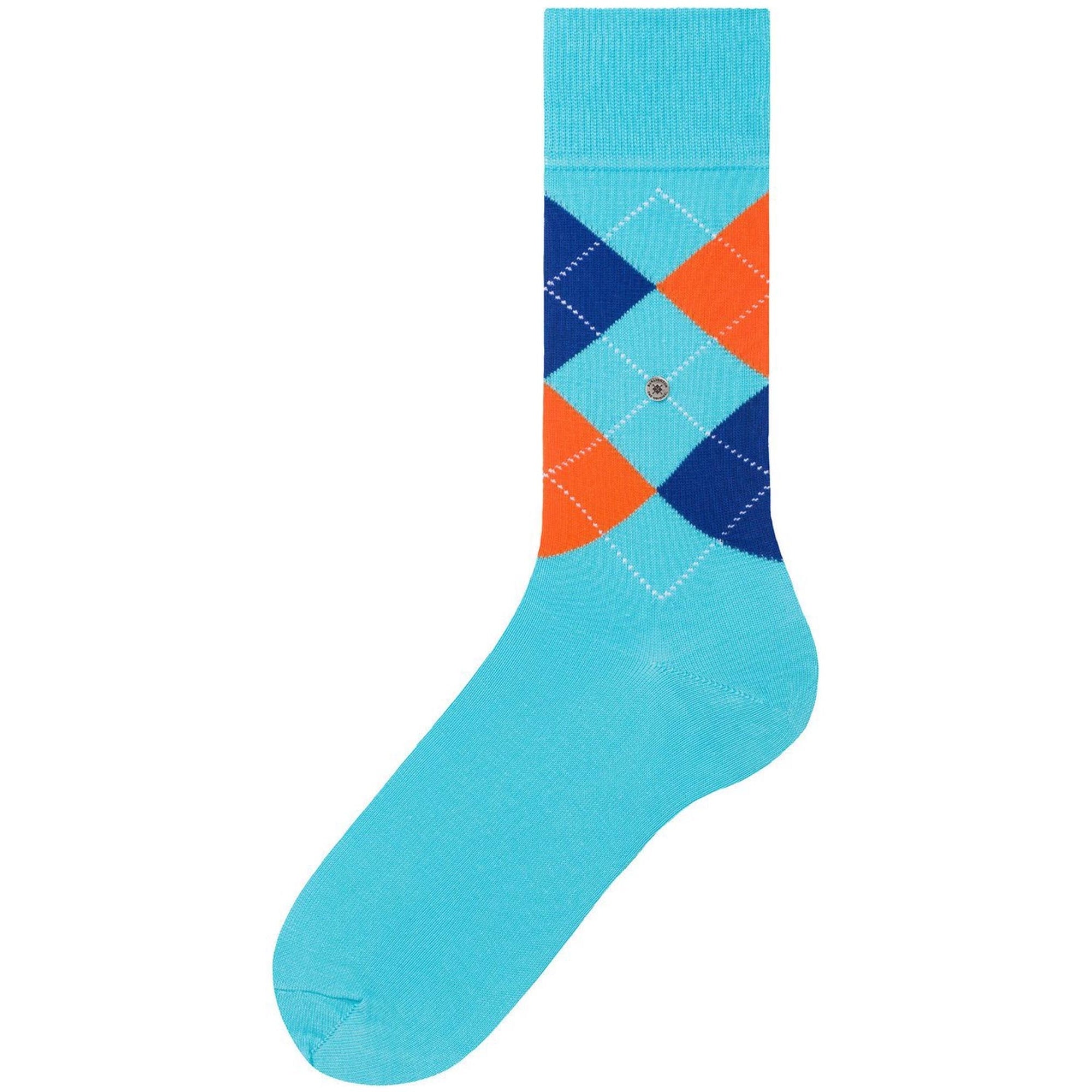 Burlington Socks Aqua King Argyle Socks