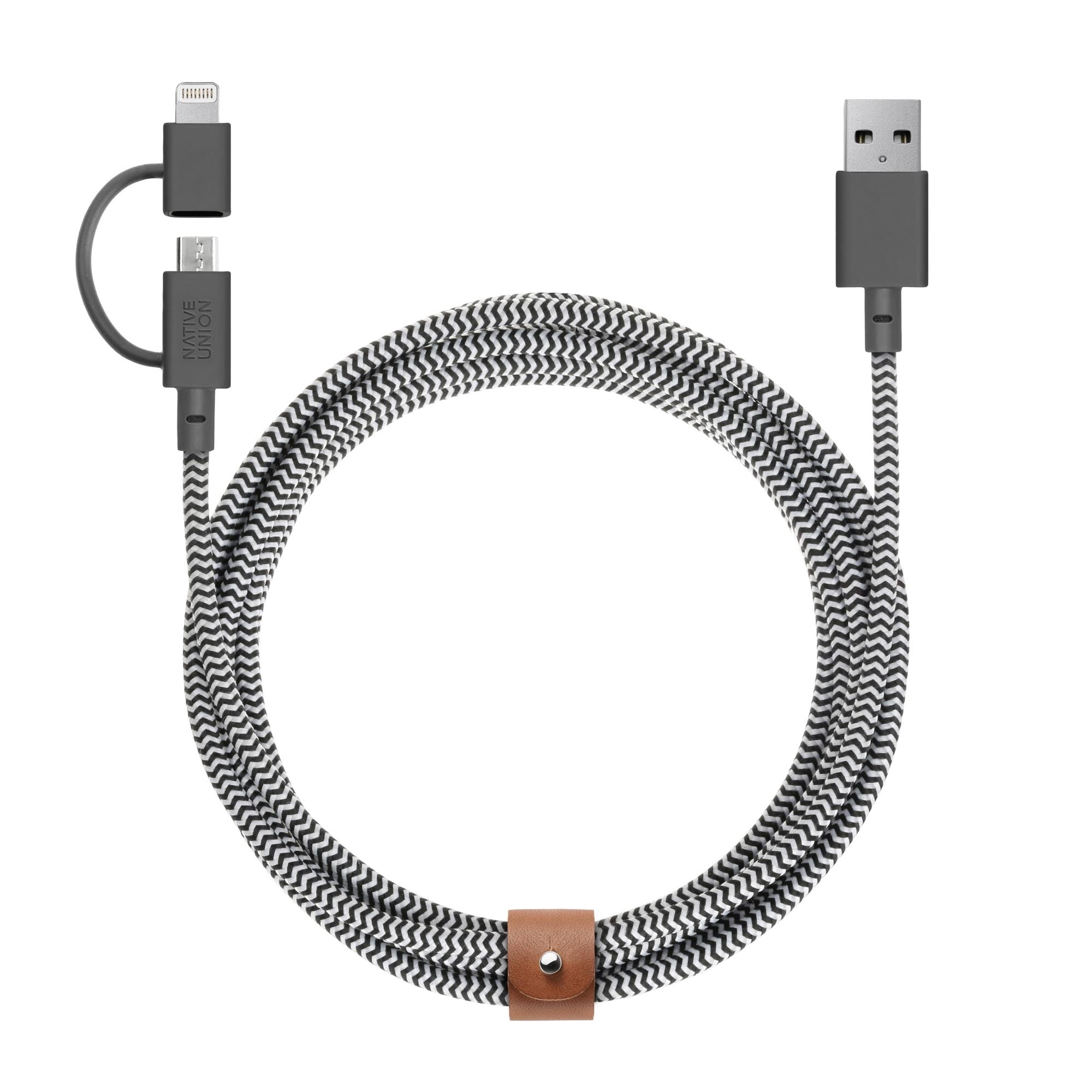 Native Union Zebra Twin Head Belt Cable