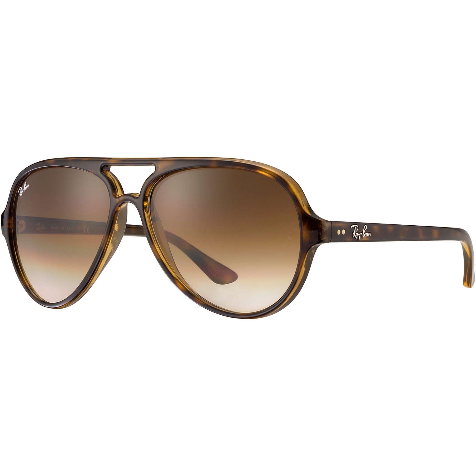 Ray Ban Tortoise Cats 5000 Classic Sunglasses - Light Brown Gradient Lenses