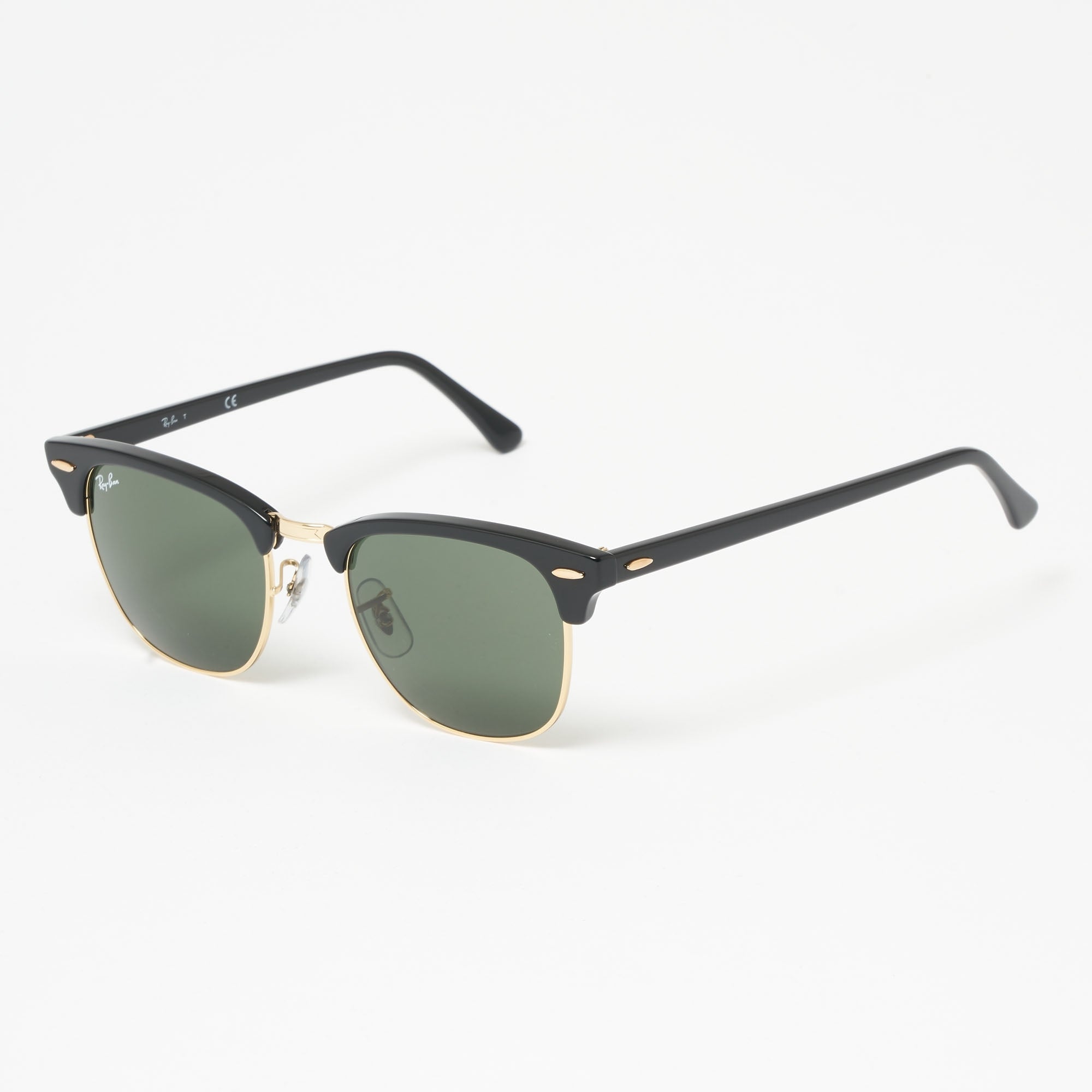 Ray Ban Black Clubround Classic Sunglasses - Green Classic G-15 Lenses