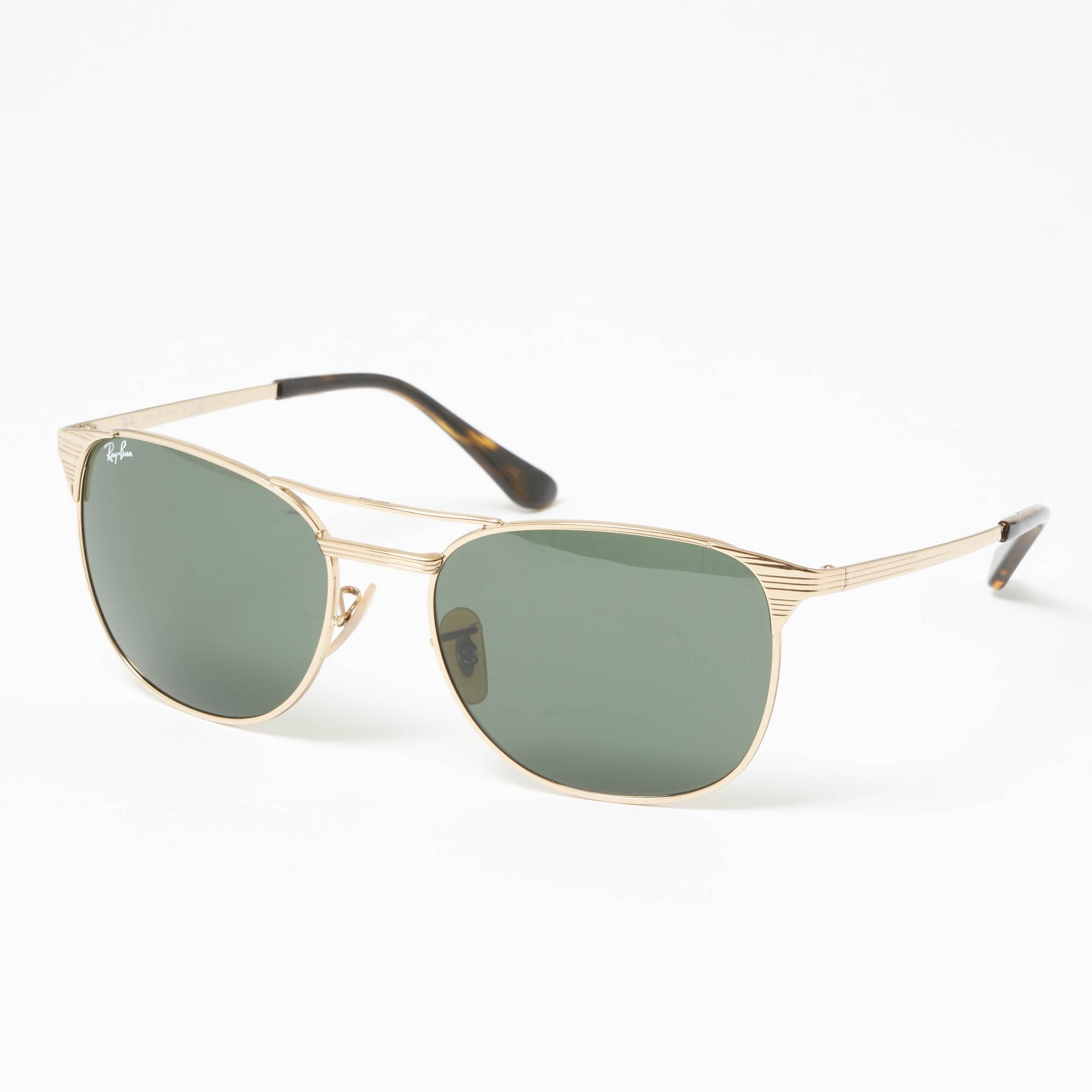 Ray Ban Gold Signet Sunglasses - Green Classic G-15 Lenses