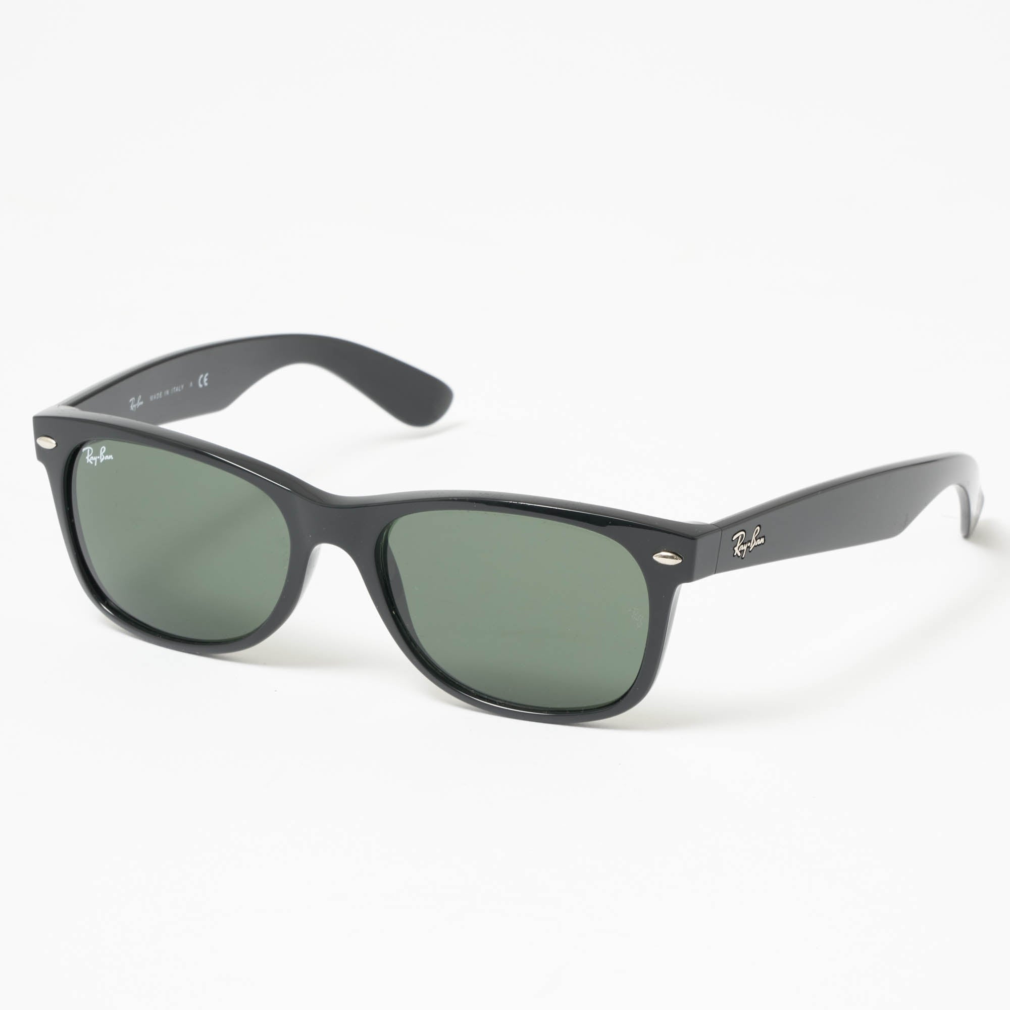 Ray Ban Black New Wayfarer Classic - Green Classic G-15 Lenses