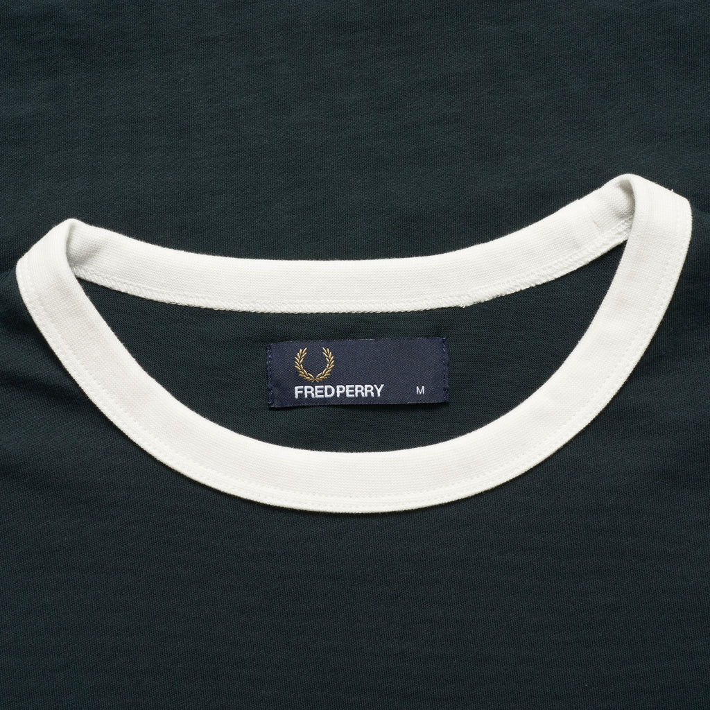Fred Perry Tonal Ringer T-Shirt - Dark Emerald