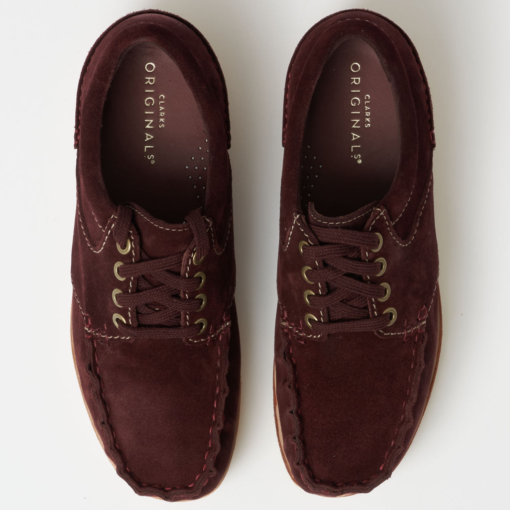 Clarks Originals Wallace Shoes - Burgundy