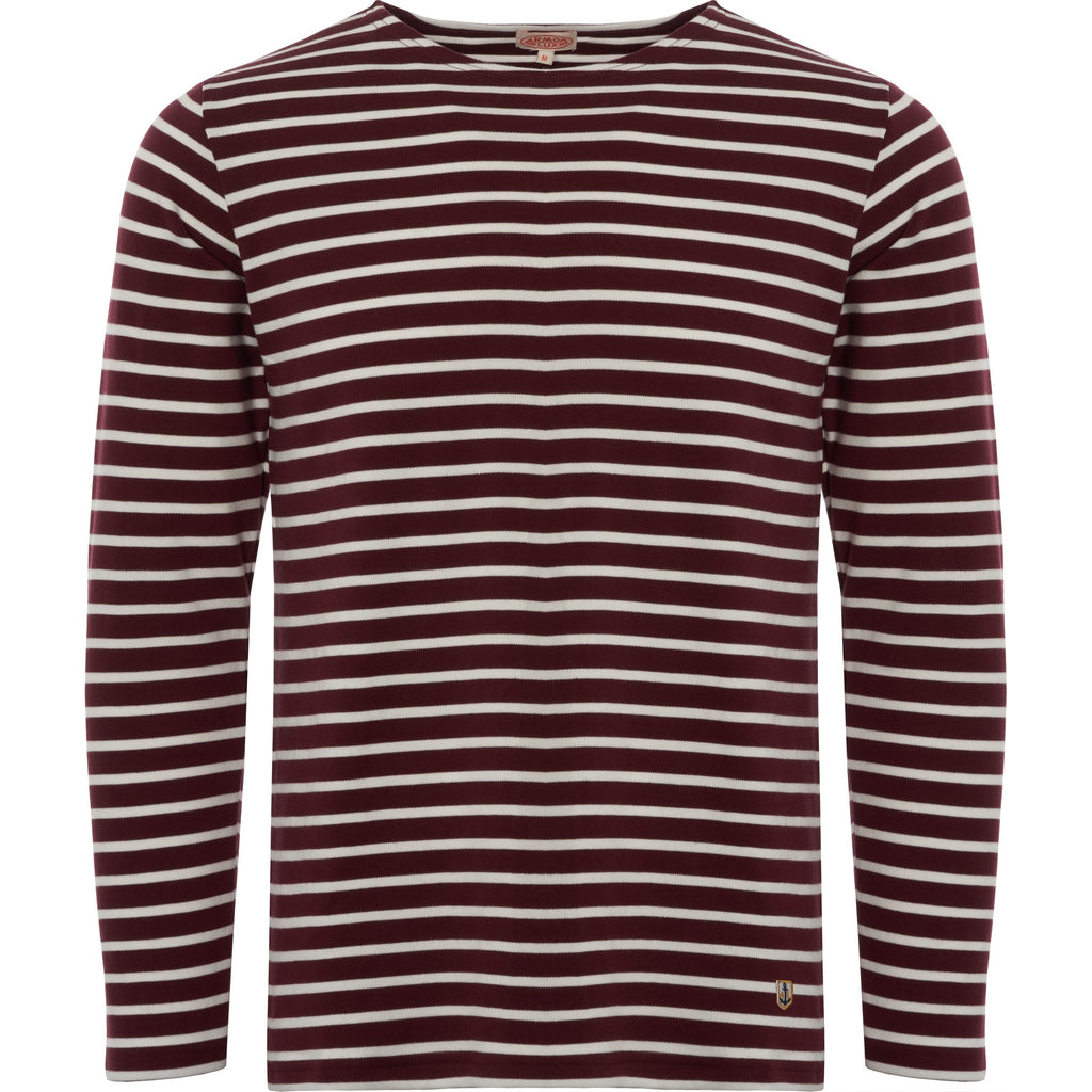 Armor Lux Long Sleeved Mariniere Heritage T-Shirt - Chianti & Milk