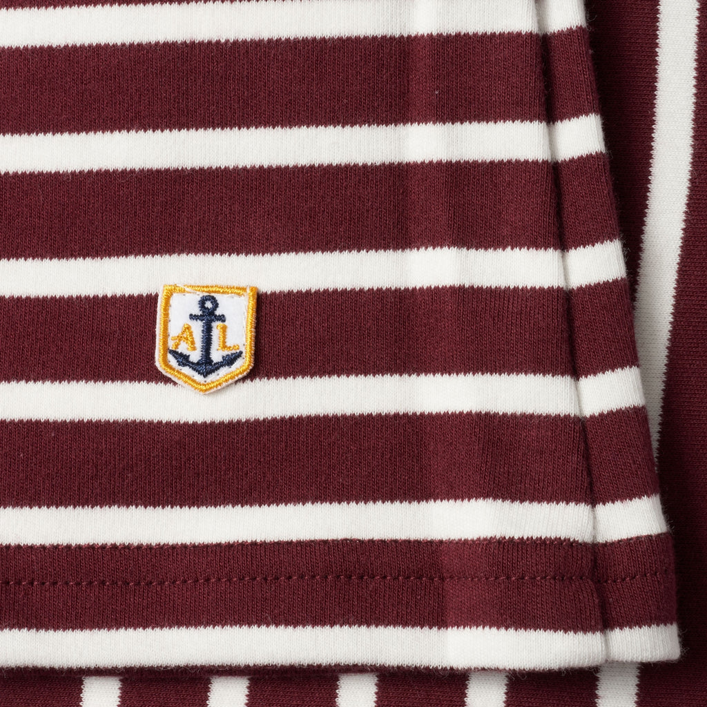 Armor Lux Long Sleeved Mariniere Heritage T-Shirt - Chianti & Milk