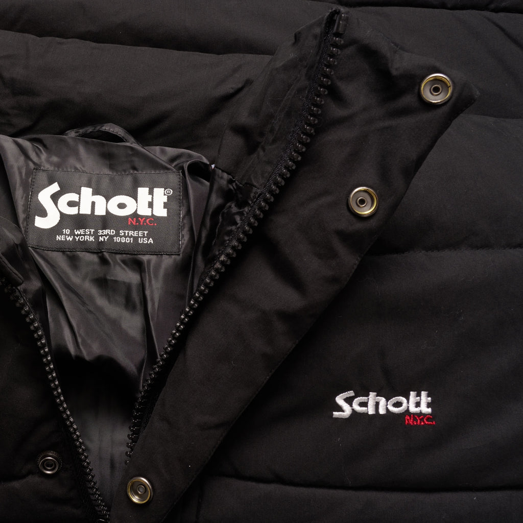 Schott NYC Nebraska Oversized Puffer Jacket - Black