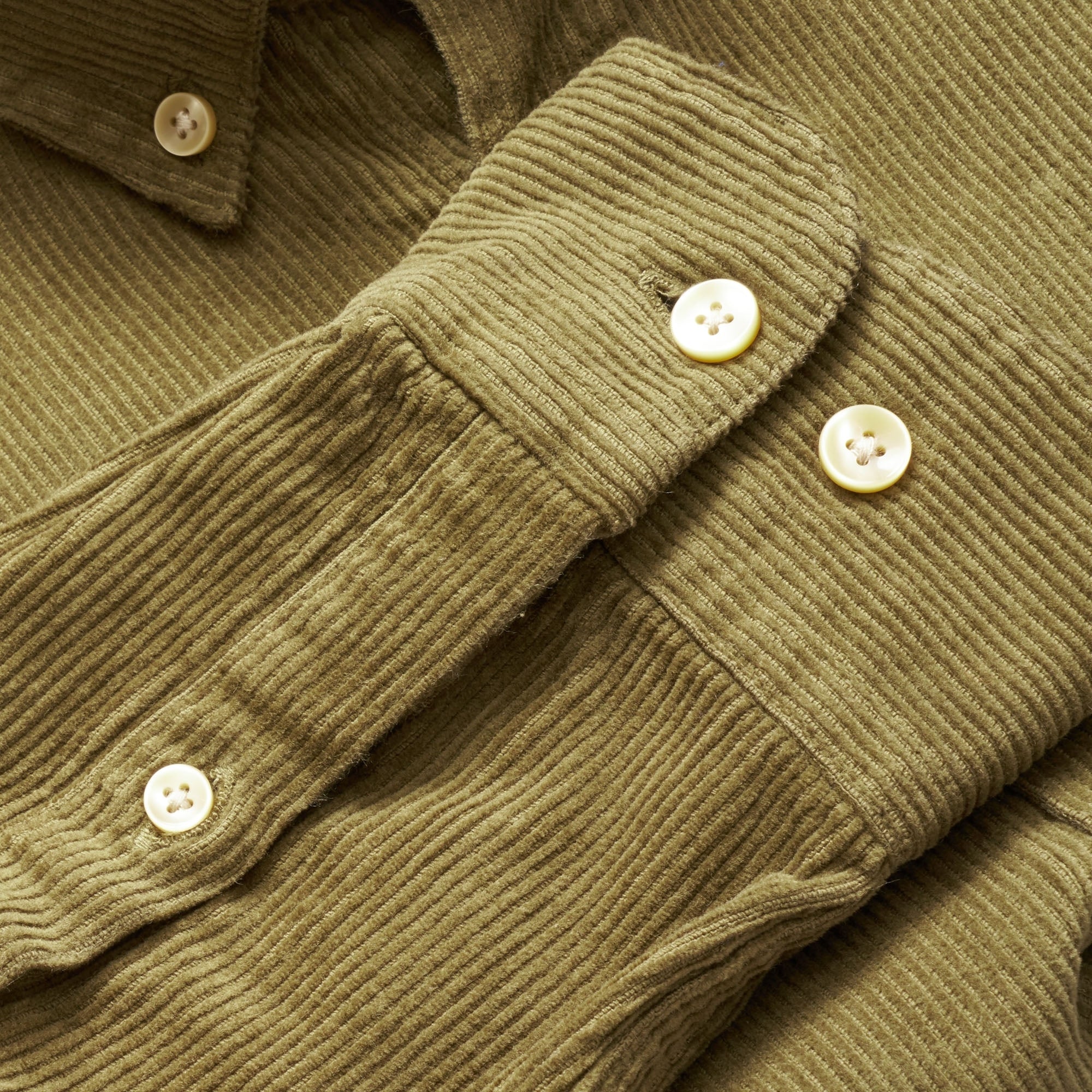 Portuguese Flannel Lobo Corduroy Shirt - Olive