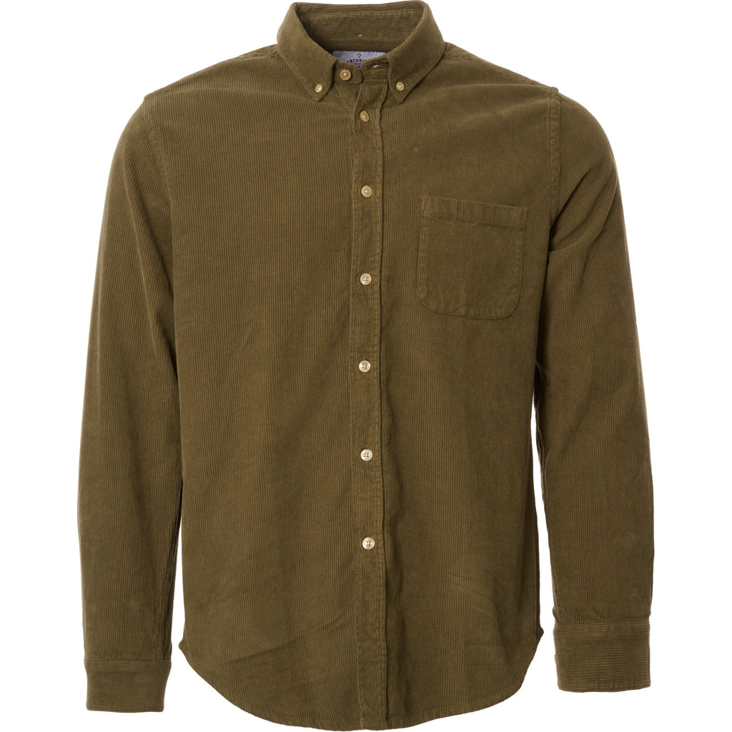 Portuguese Flannel Lobo Corduroy Shirt - Olive