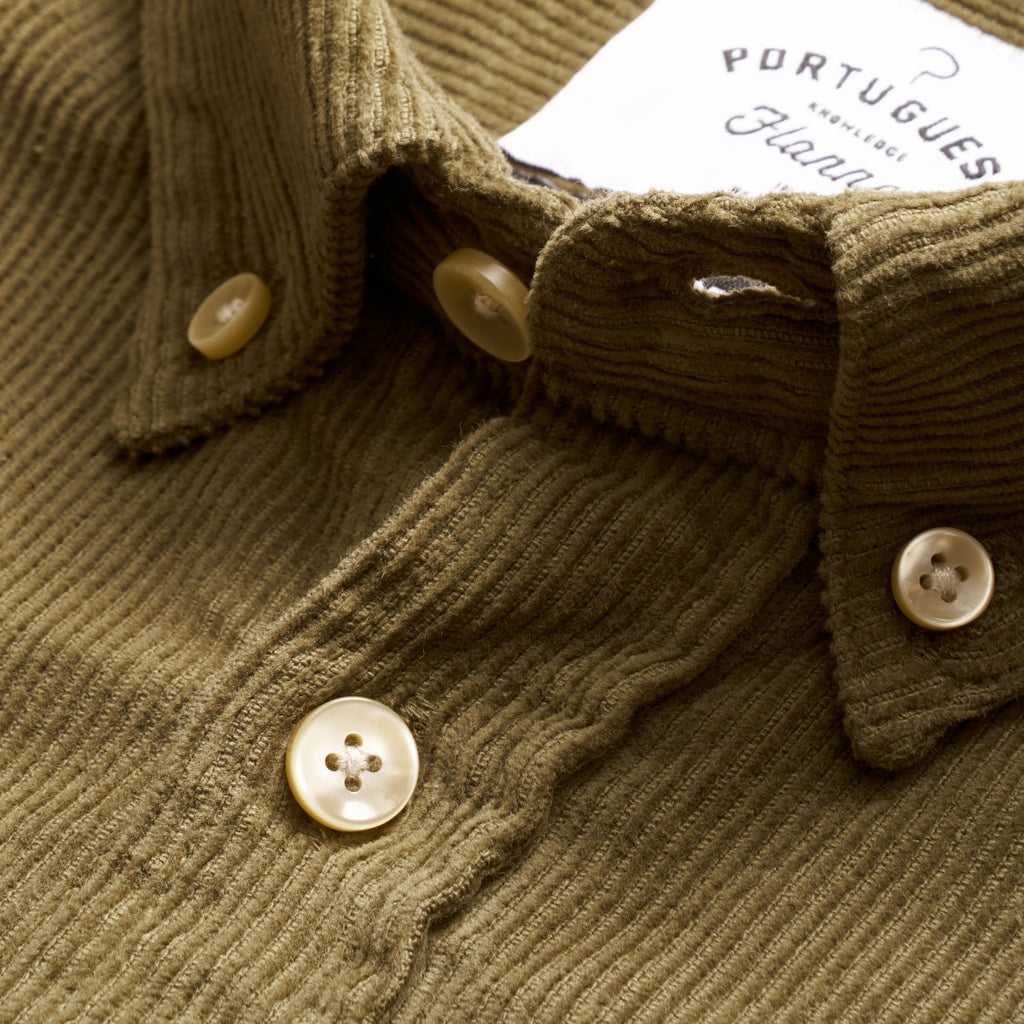 Portuguese Flannel Lobo Corduroy Shirt - Olive