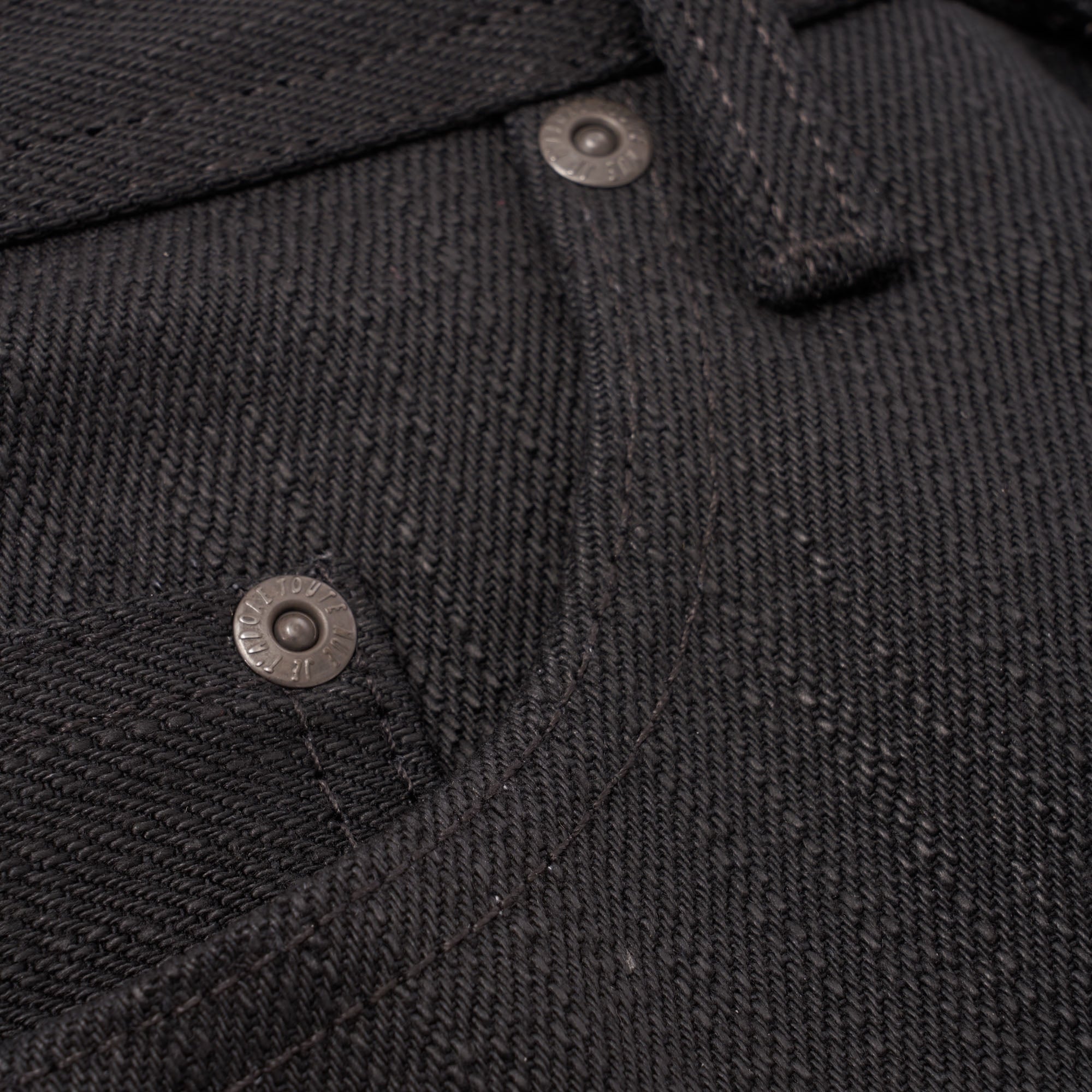 Naked and Famous Denim Weird Guy Elephant 7 "El Diablo" Selvedge Denim - Black