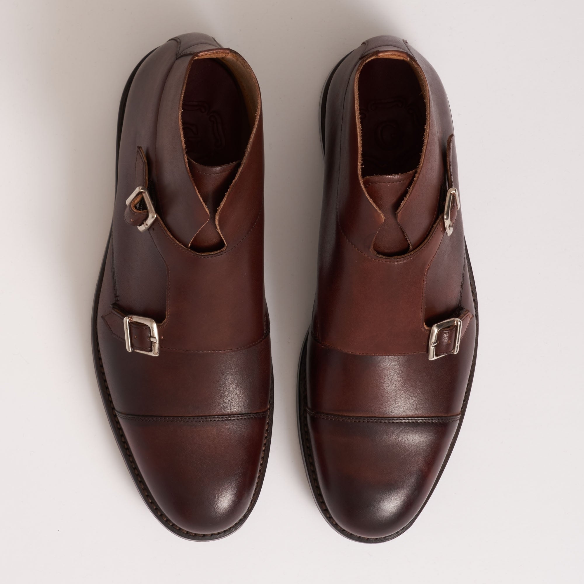 Grenson Hansel Double Monk Strap Boot - Dark Brown