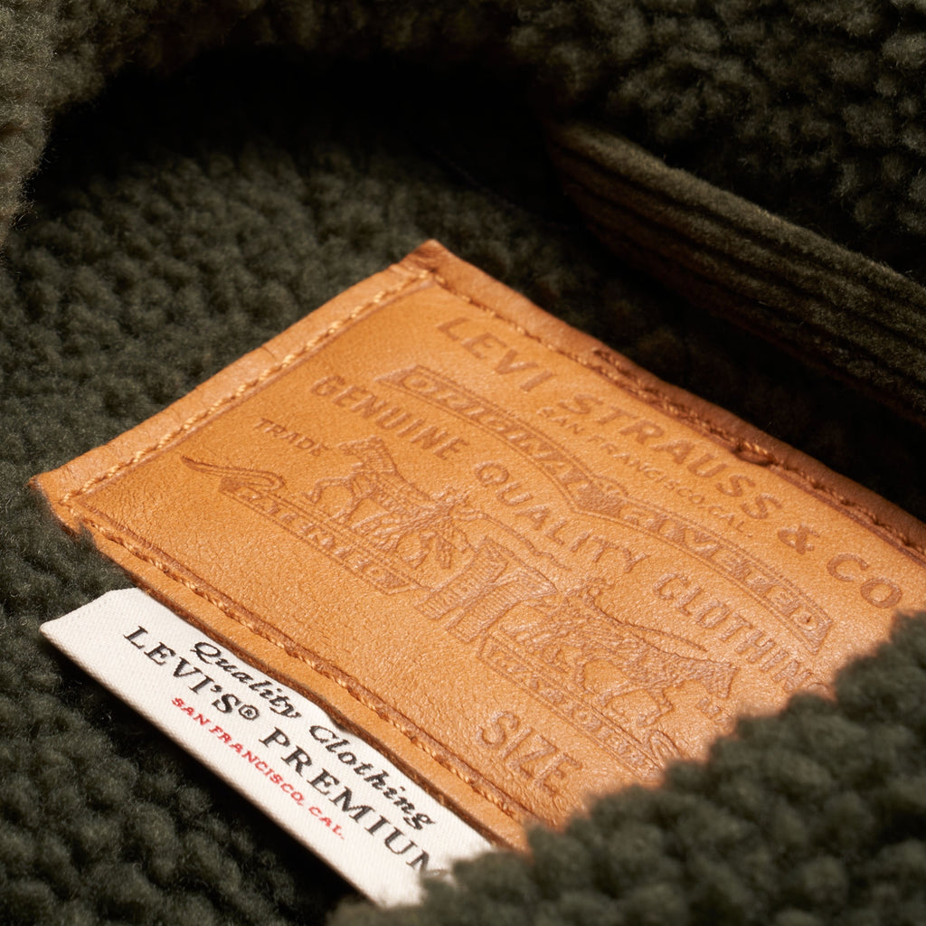 Levi's® Sherpa Trucker Jacket - Green Corduroy