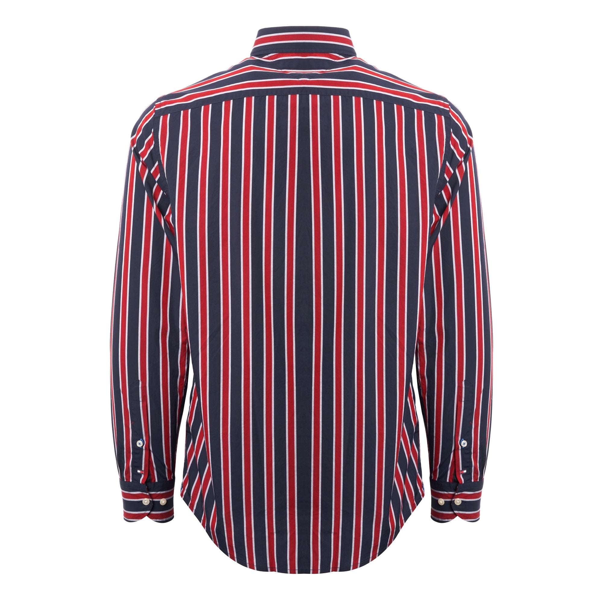 Tommy Hilfiger Regimental Stripe Shirt - Haute Red & Black Iris
