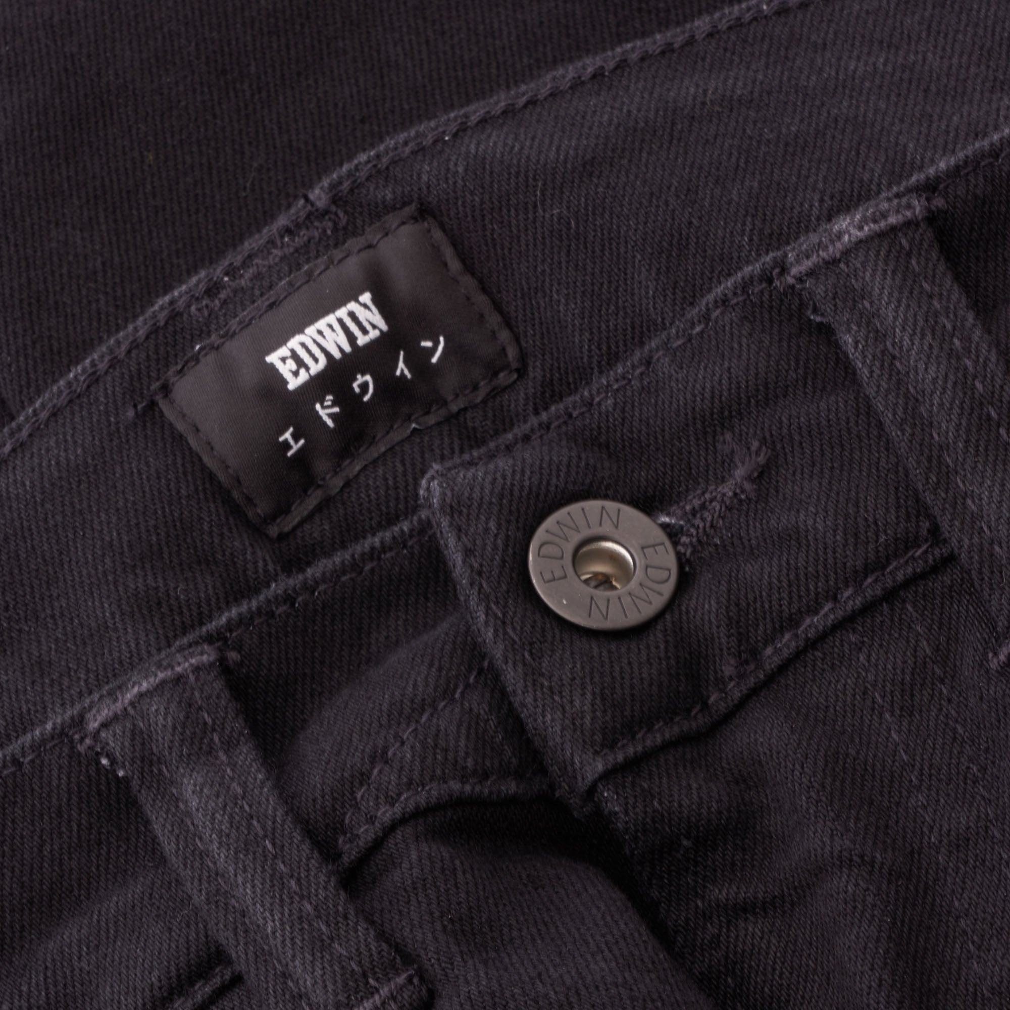 Edwin ED-80 Slim Tapered Jeans - CS Power Black Denim