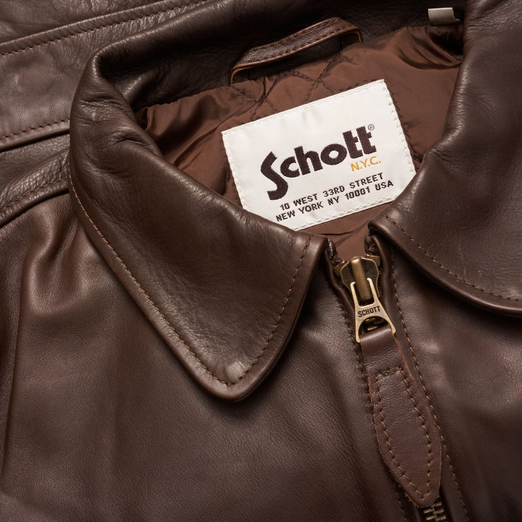 Schott NYC LC952 Short Jacket - Brown