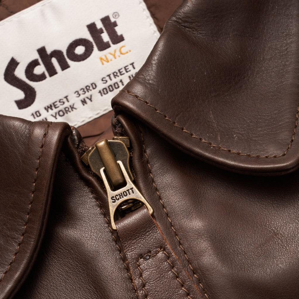 Schott NYC LC952 Short Jacket - Brown