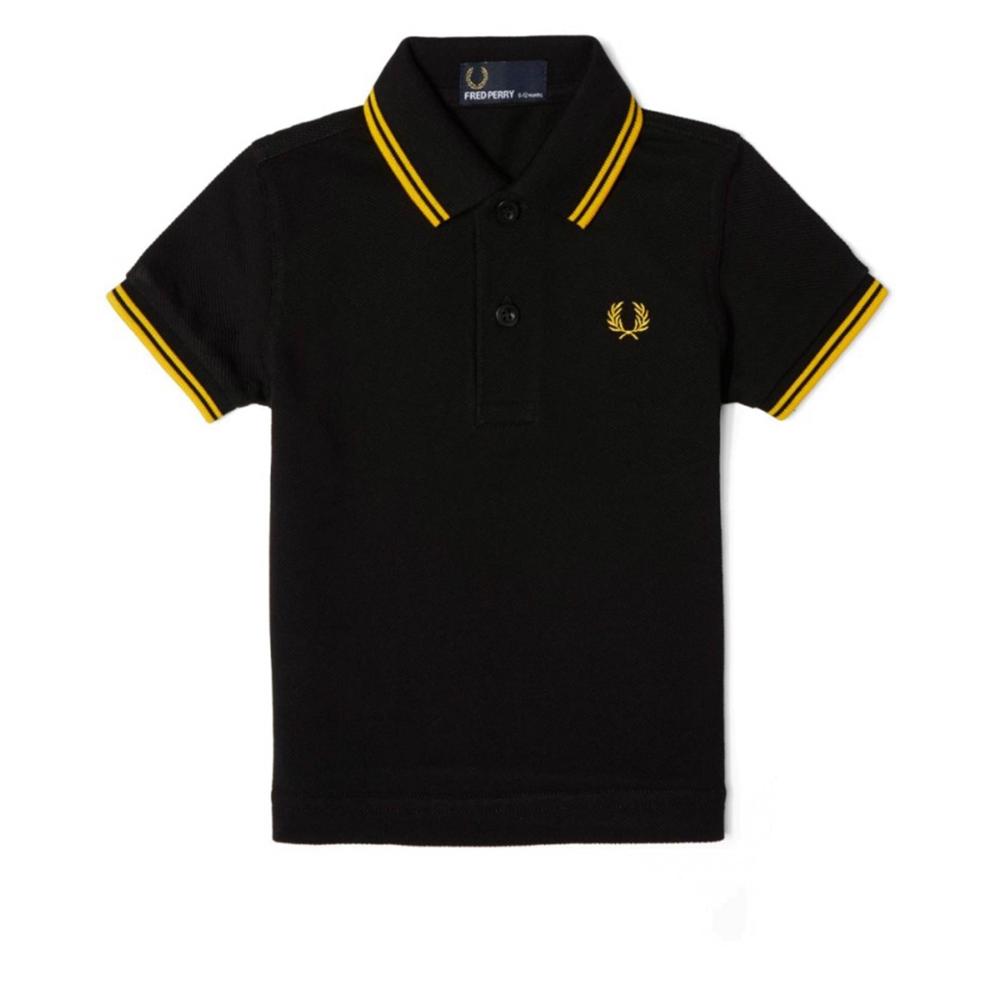 Fred Perry Kids My First Fred Perry Shirt - Black & Yellow