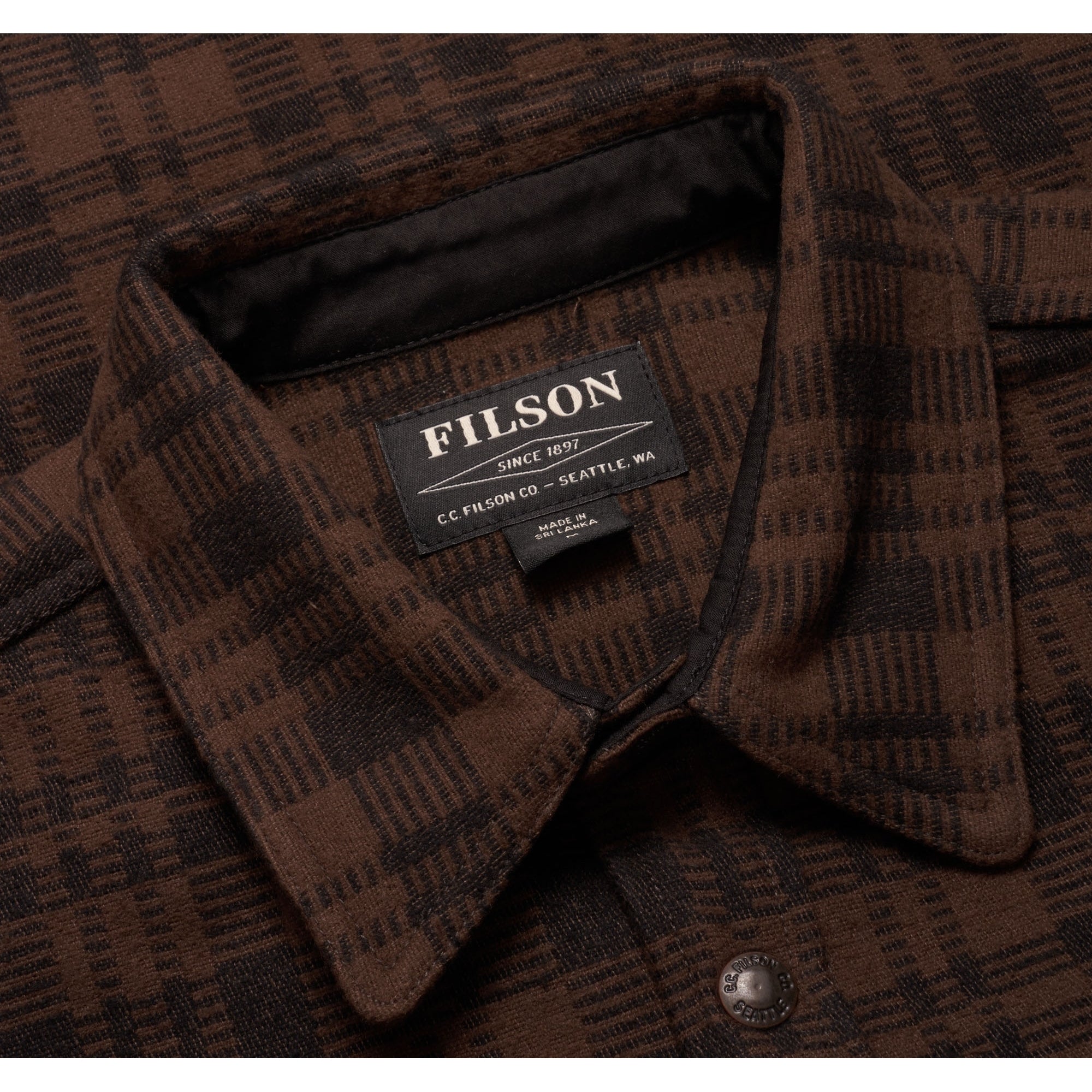 Filson Beartooth Jac-Shirt - Dark Brown & Charcoal