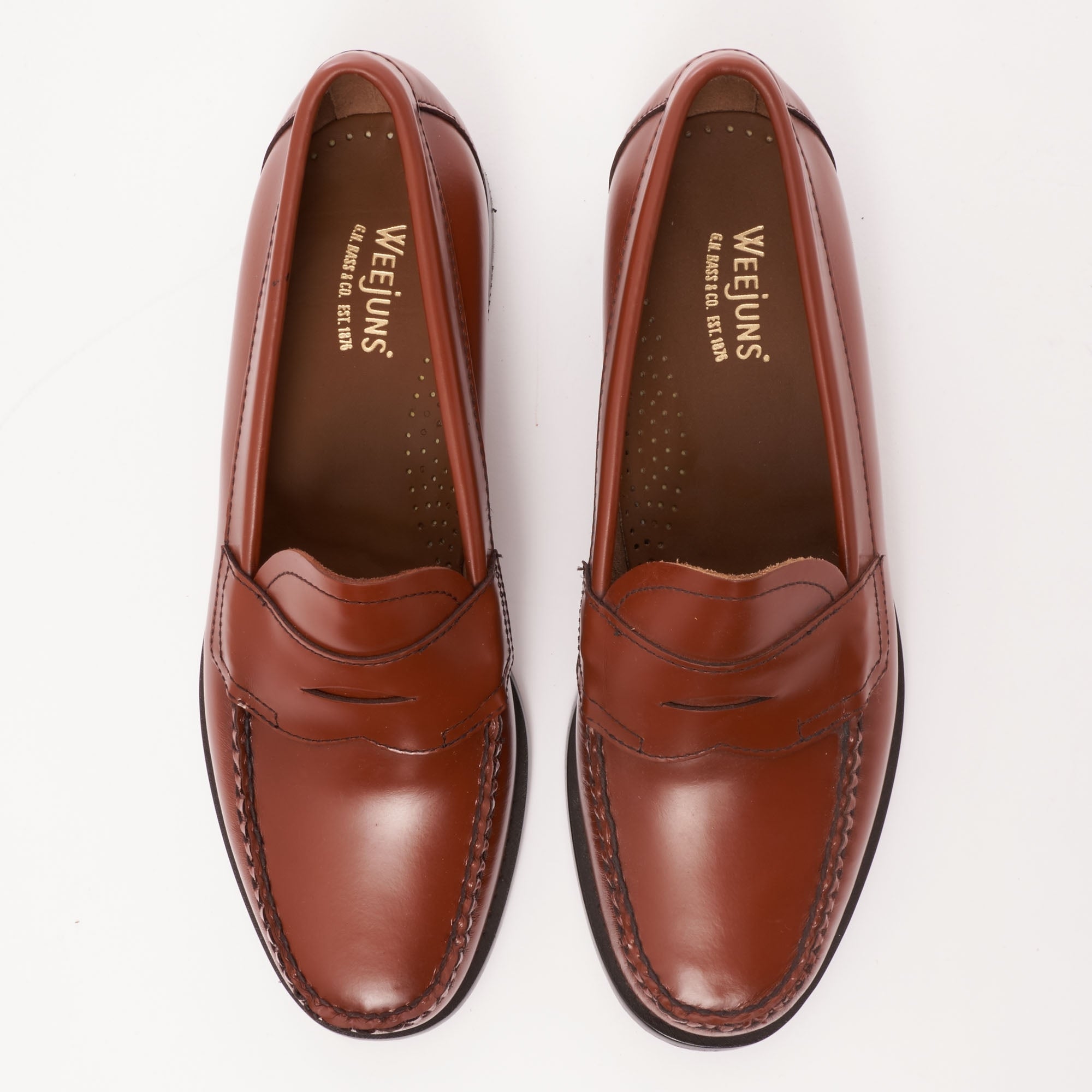 G.H. Bass Weejun Logan Polished Leather Loafer - Mid Brown