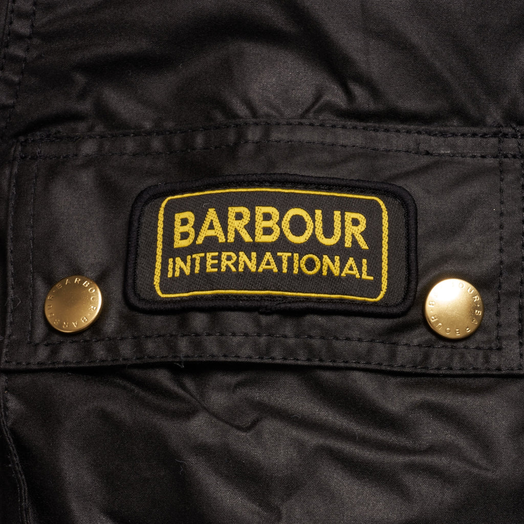 Barbour International Union Jack Wax Jacket - Black