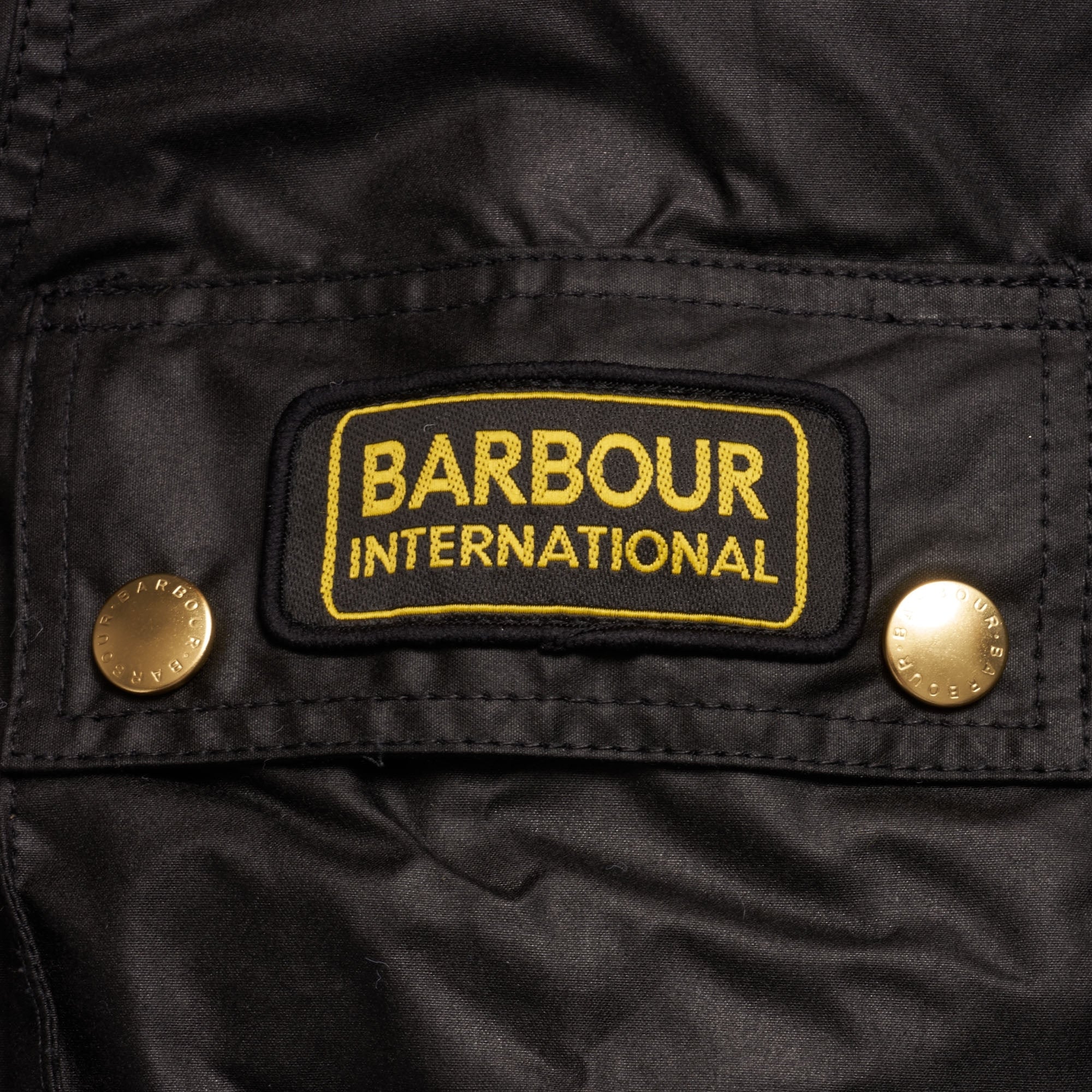 Barbour International Union Jack Wax Jacket - Black