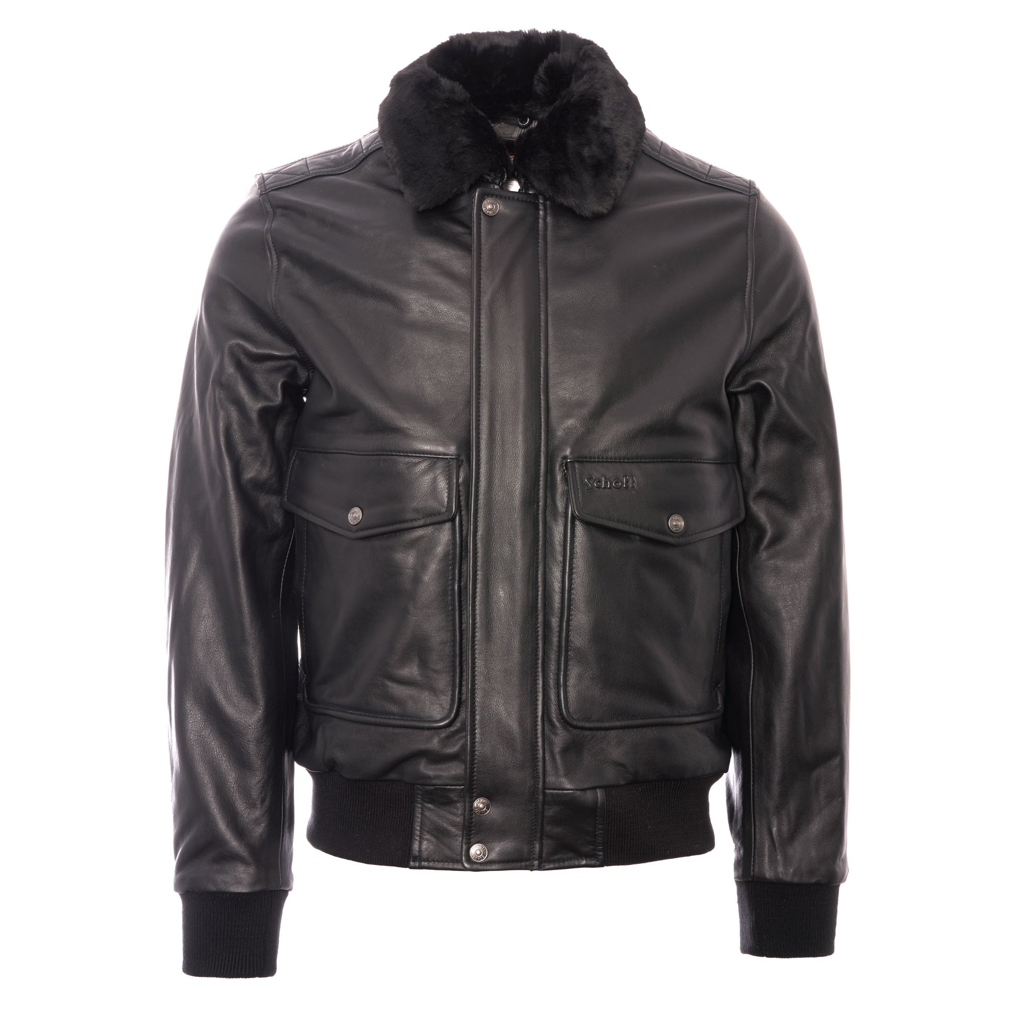Schott NYC LC5331X Leather Pilot Jacket - Antic Black