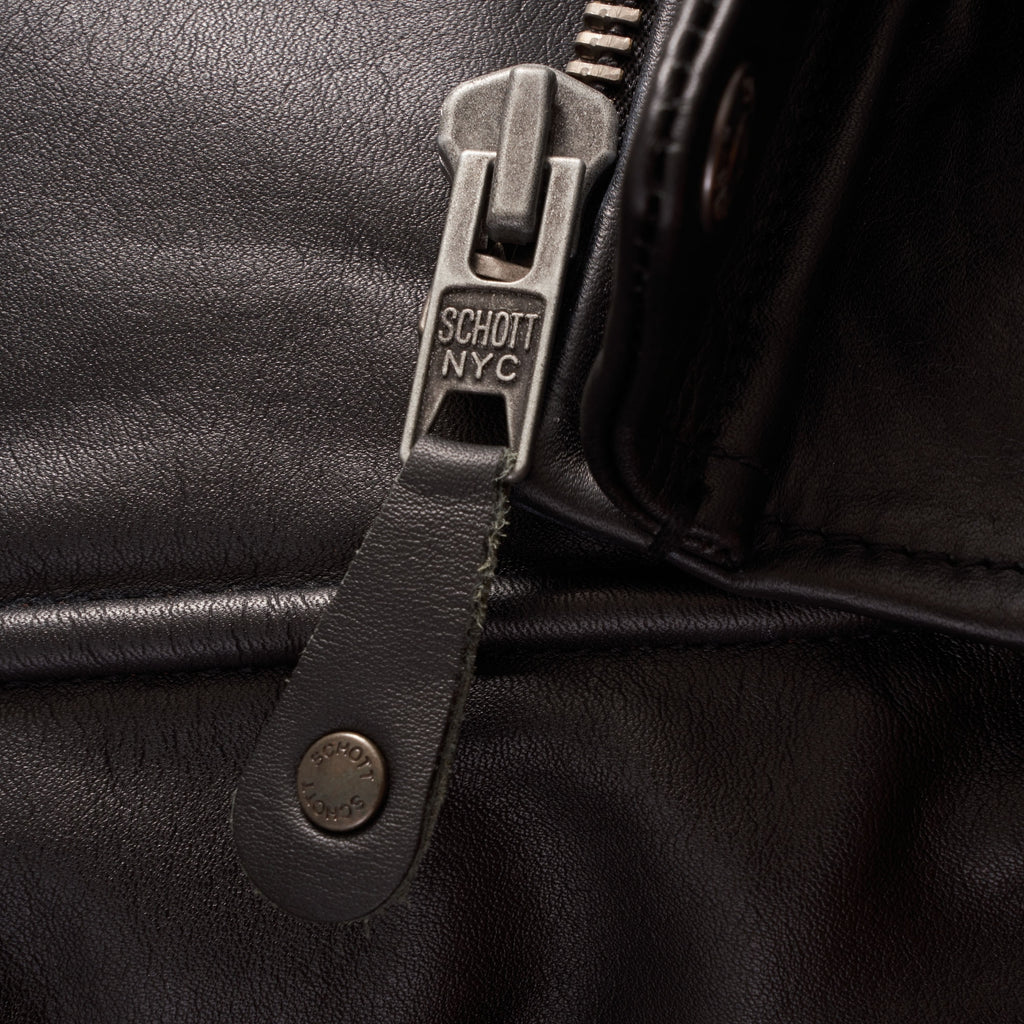 Schott NYC LC5331X Leather Pilot Jacket - Antic Black