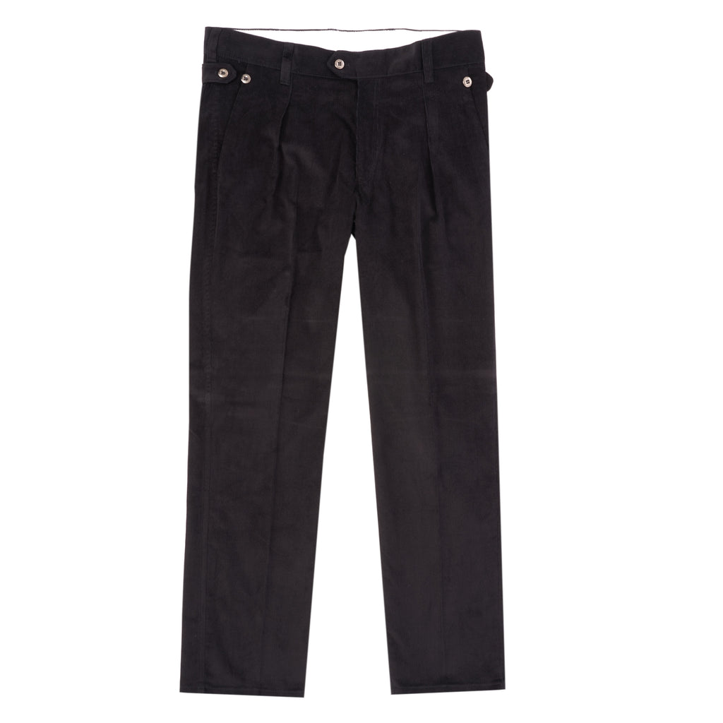 JJ Emlyn Thomas Needle Corduroy Trousers - Black