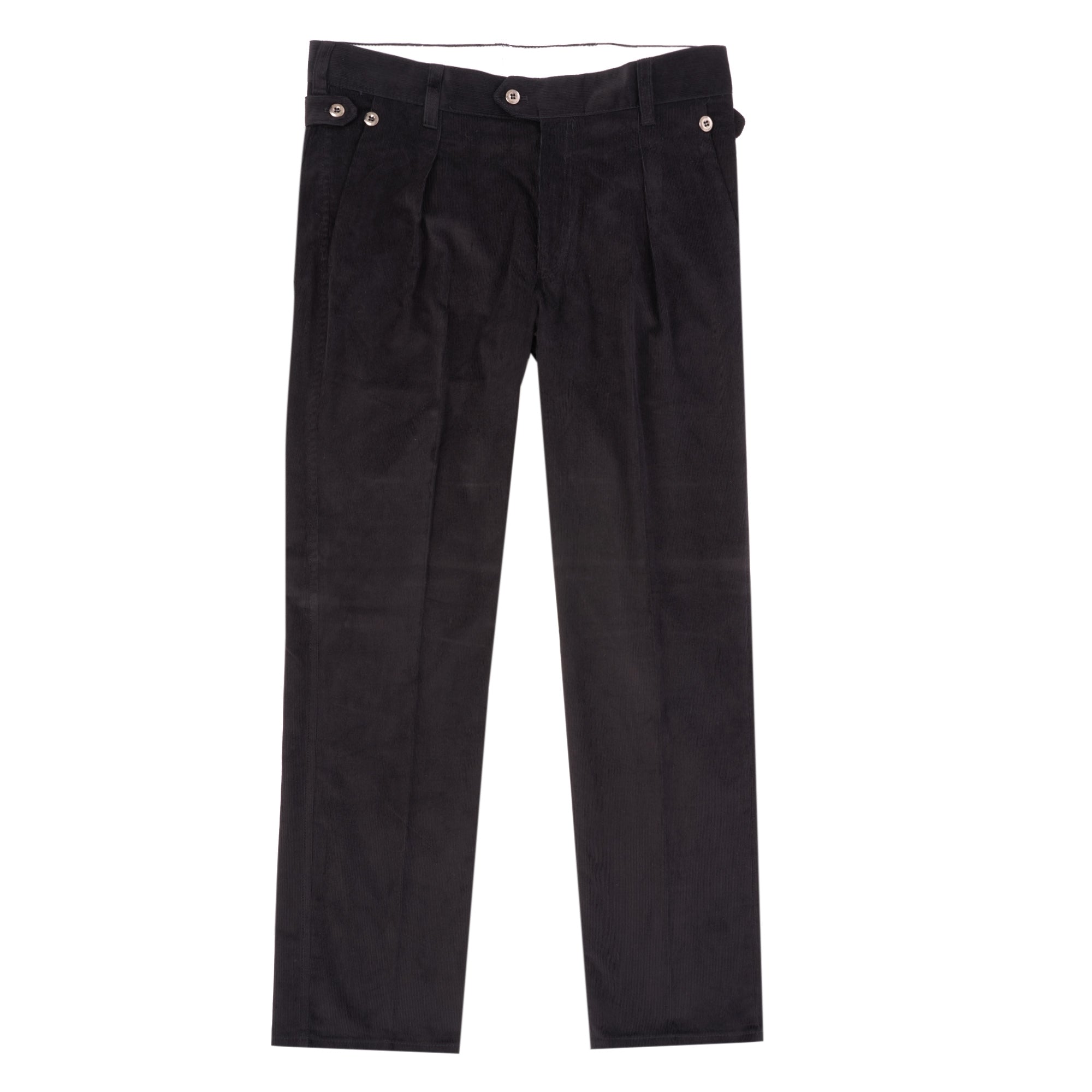 JJ Emlyn Thomas Needle Corduroy Trousers - Black