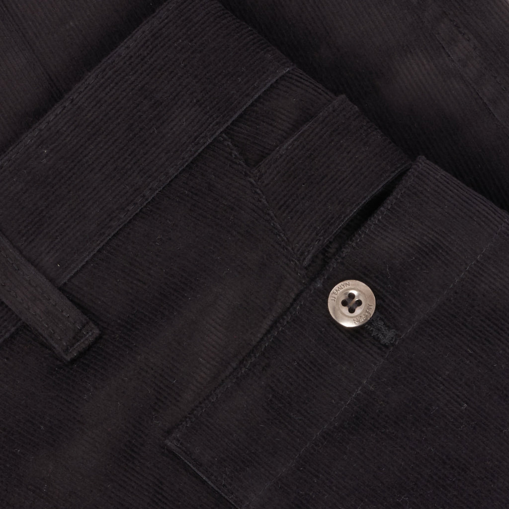 JJ Emlyn Thomas Needle Corduroy Trousers - Black