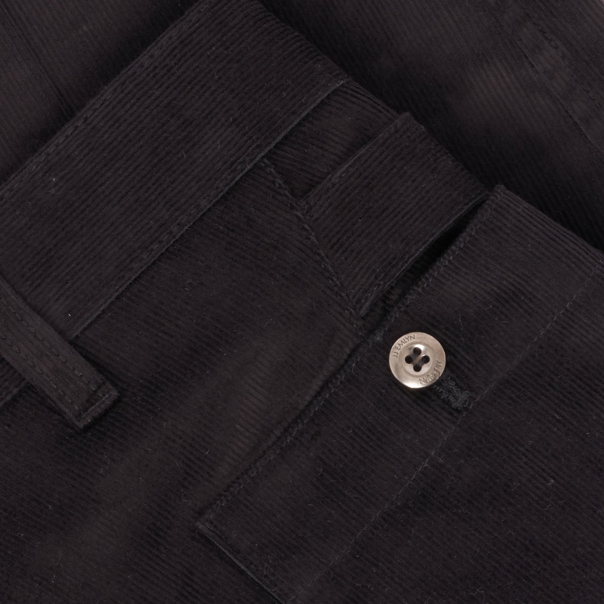 JJ Emlyn Thomas Needle Corduroy Trousers - Black