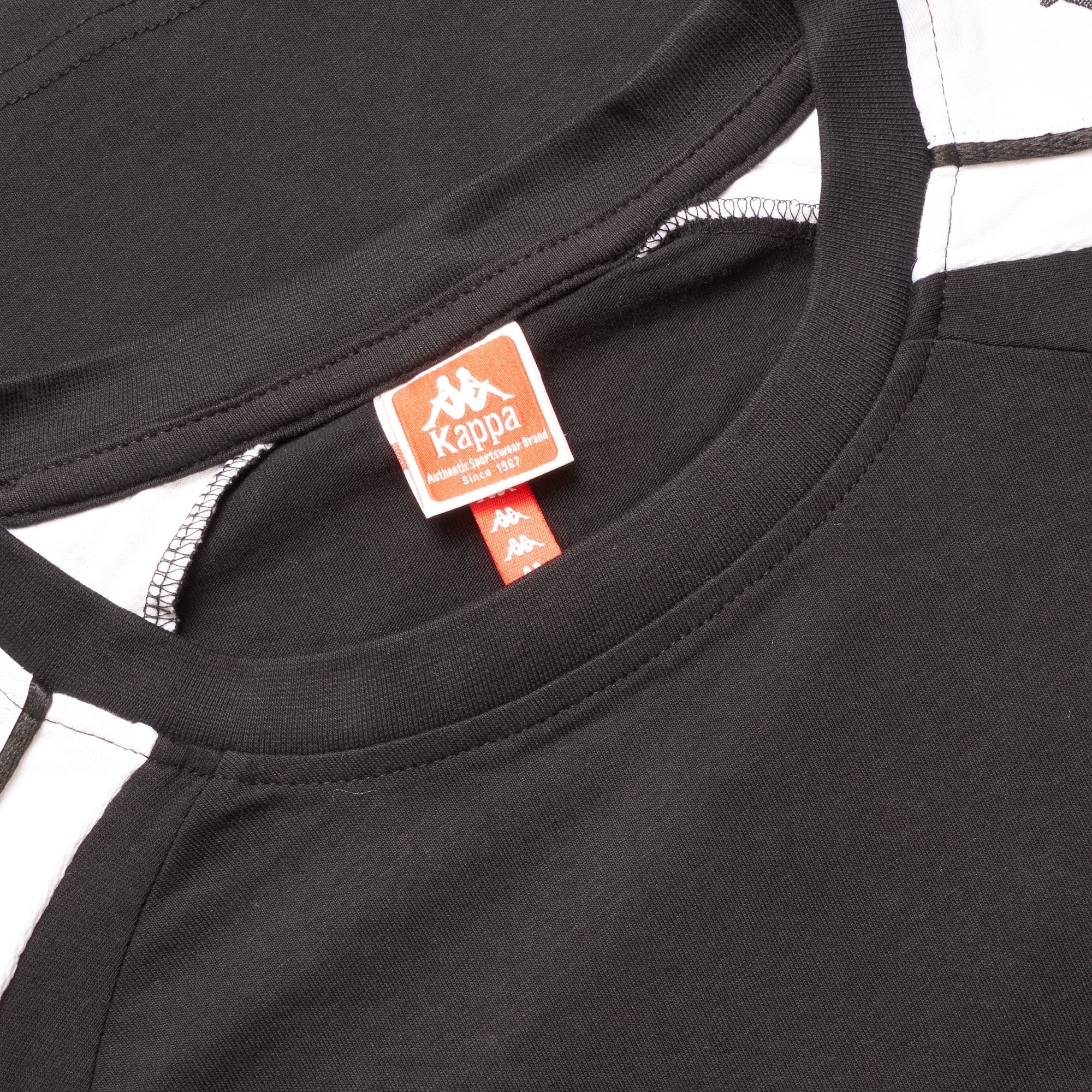 Kappa Banda Taped T-Shirt - Black & White