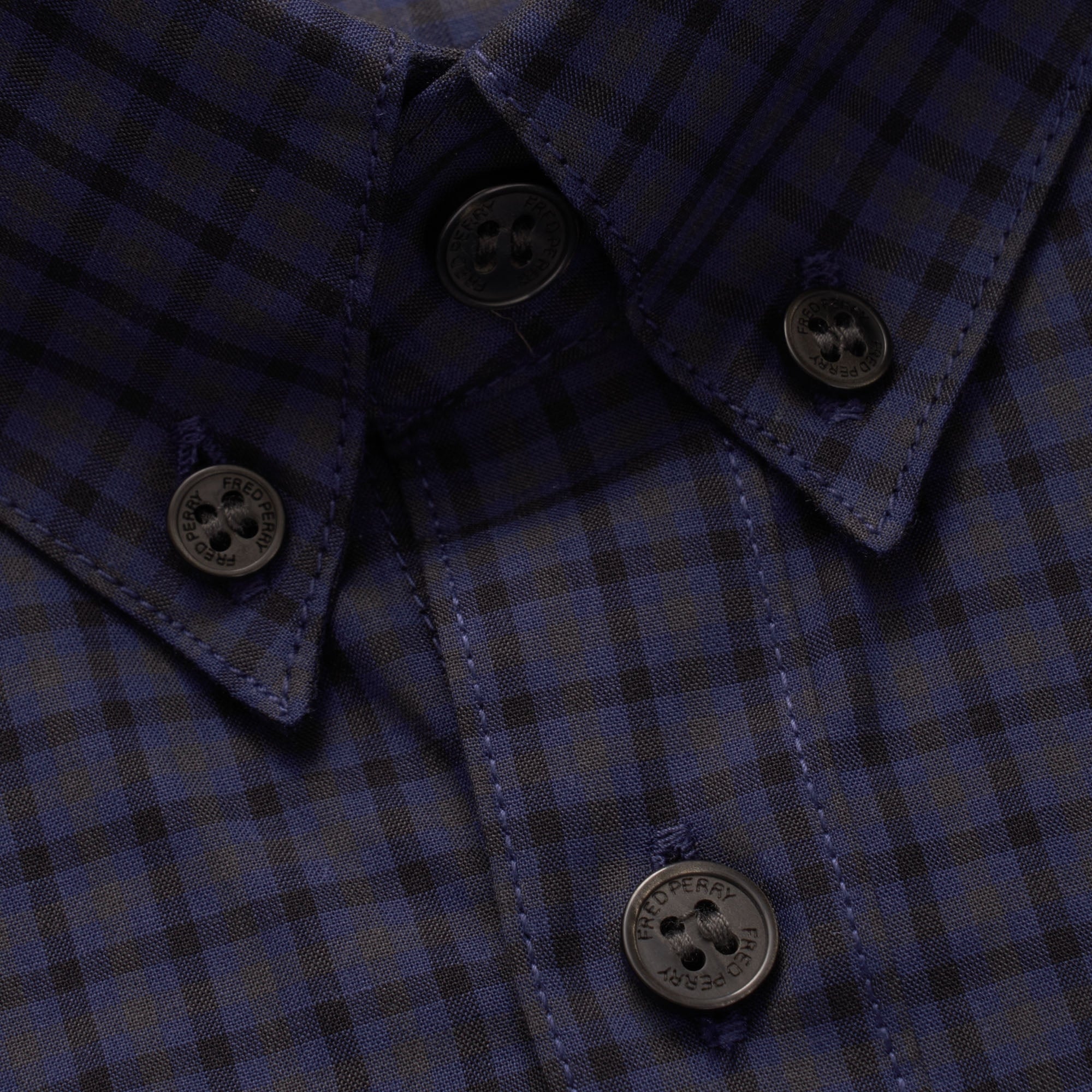Fred Perry Gingham Shirt - Victoria Blue