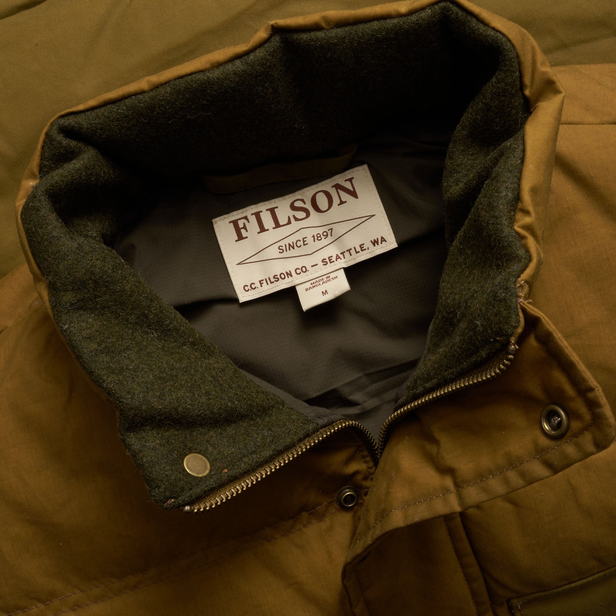 Filson Down Cruiser Vest - Dark Tan