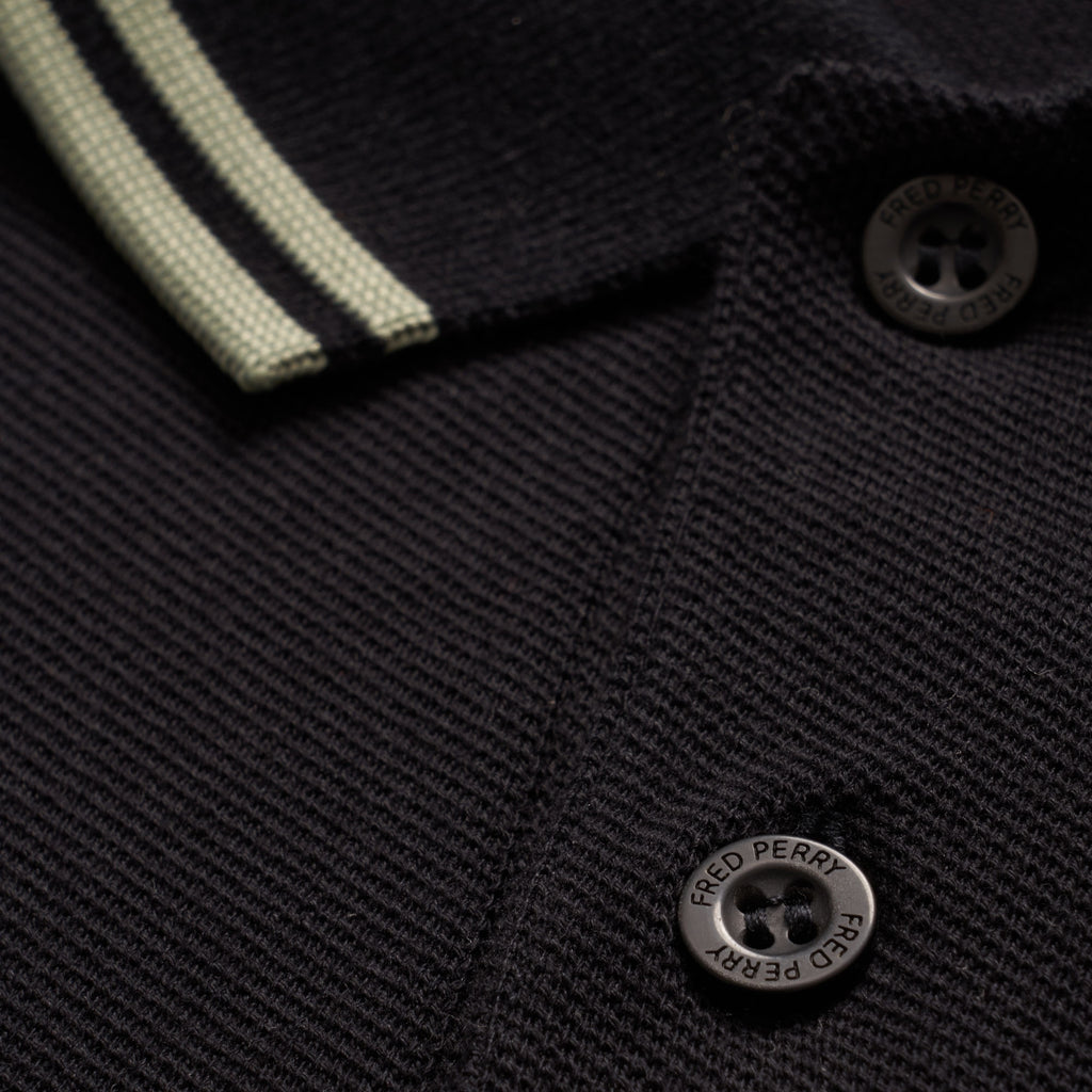 Fred Perry M3600 Twin Tipped Polo Shirt - Black & Olive