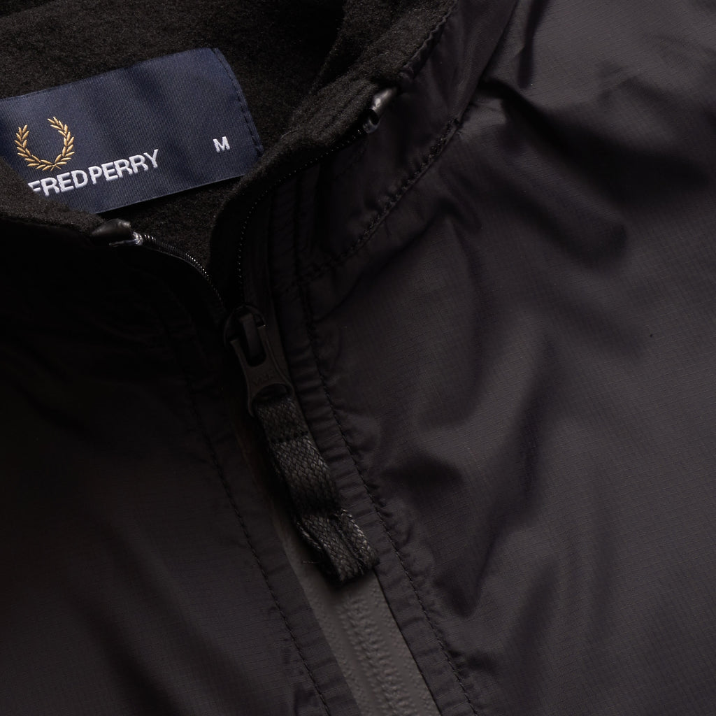 Fred Perry Half Zip Utility Jacket - Black