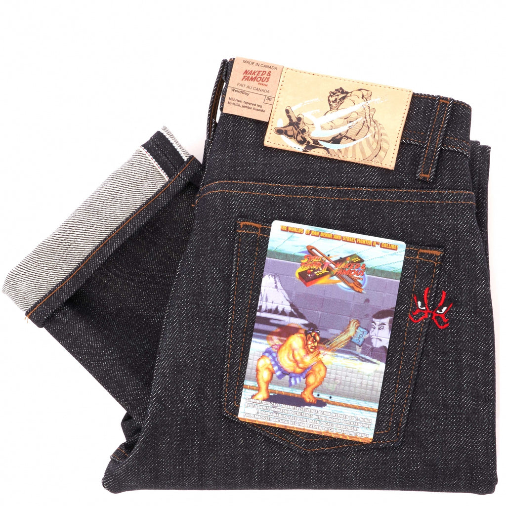 Naked & Famous x Street Fighter™ 2 Weird Guy E. Honda Heavyweight Sumo Selvedge - Indigo