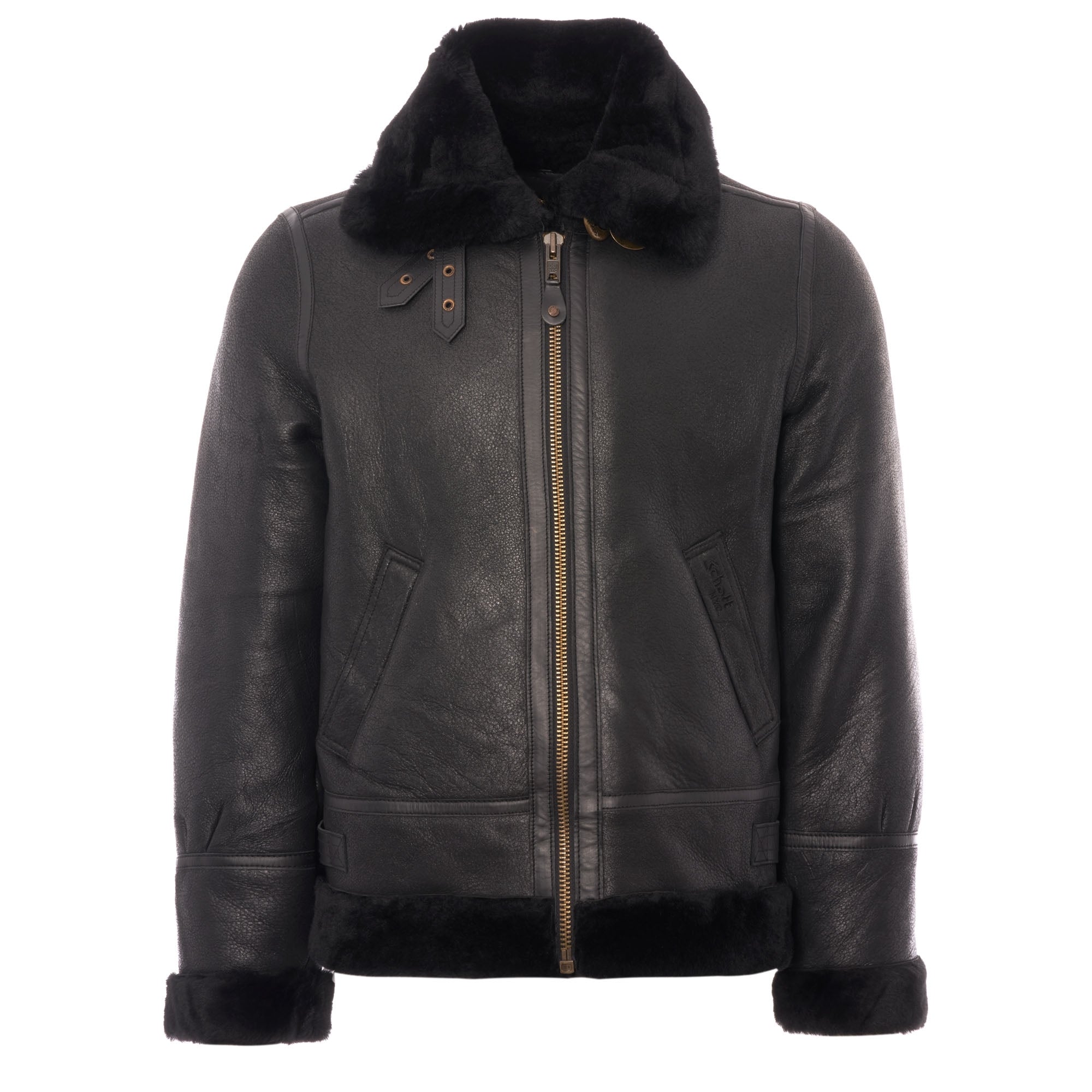 Schott NYC LC1259 Bombardier Leather Flying Jacket - Black