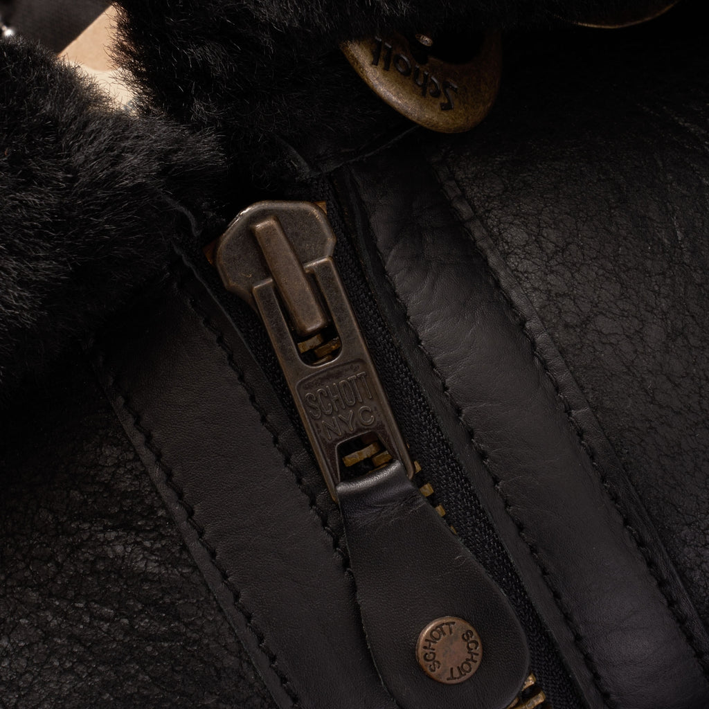 Schott NYC LC1259 Bombardier Leather Flying Jacket - Black