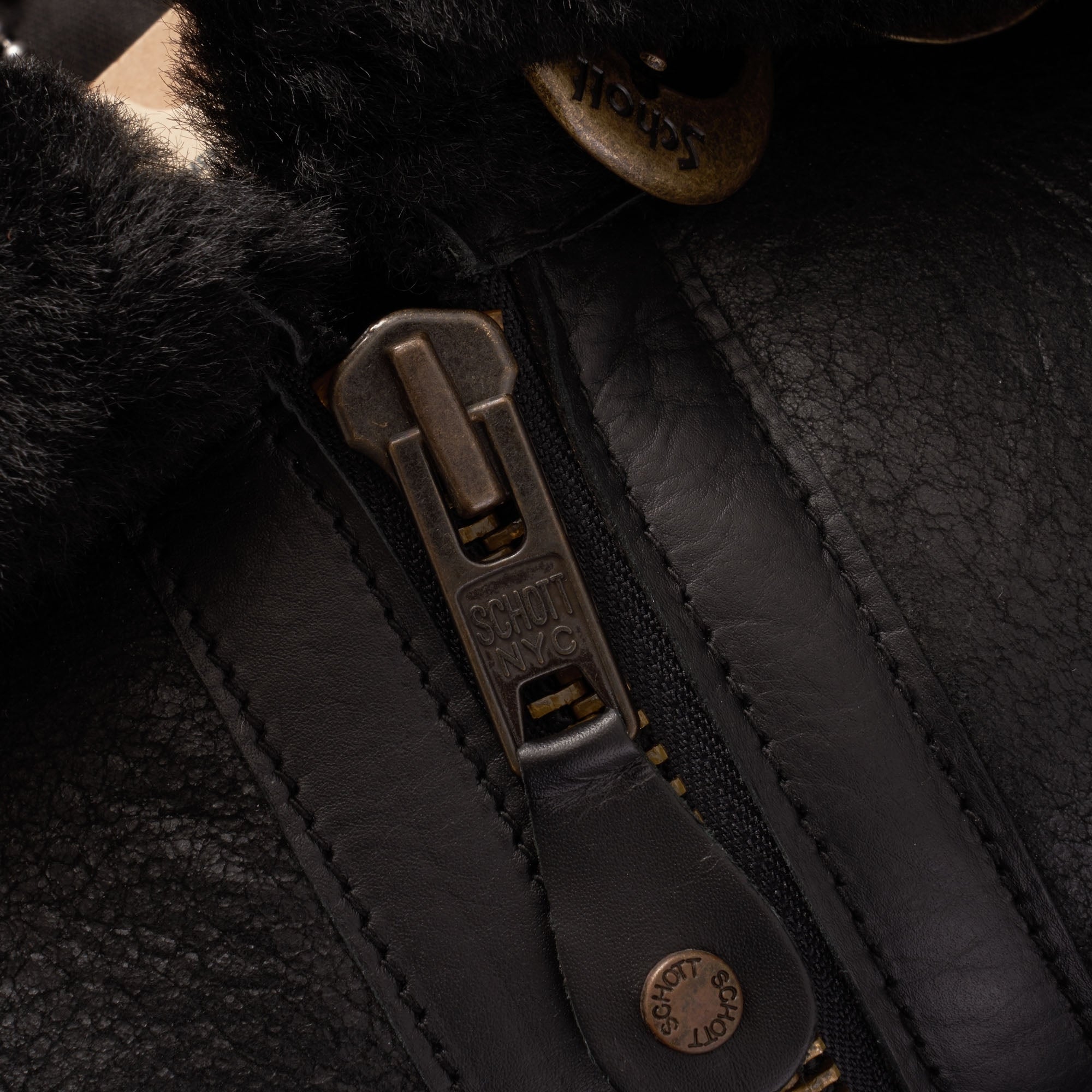 Schott NYC LC1259 Bombardier Leather Flying Jacket - Black