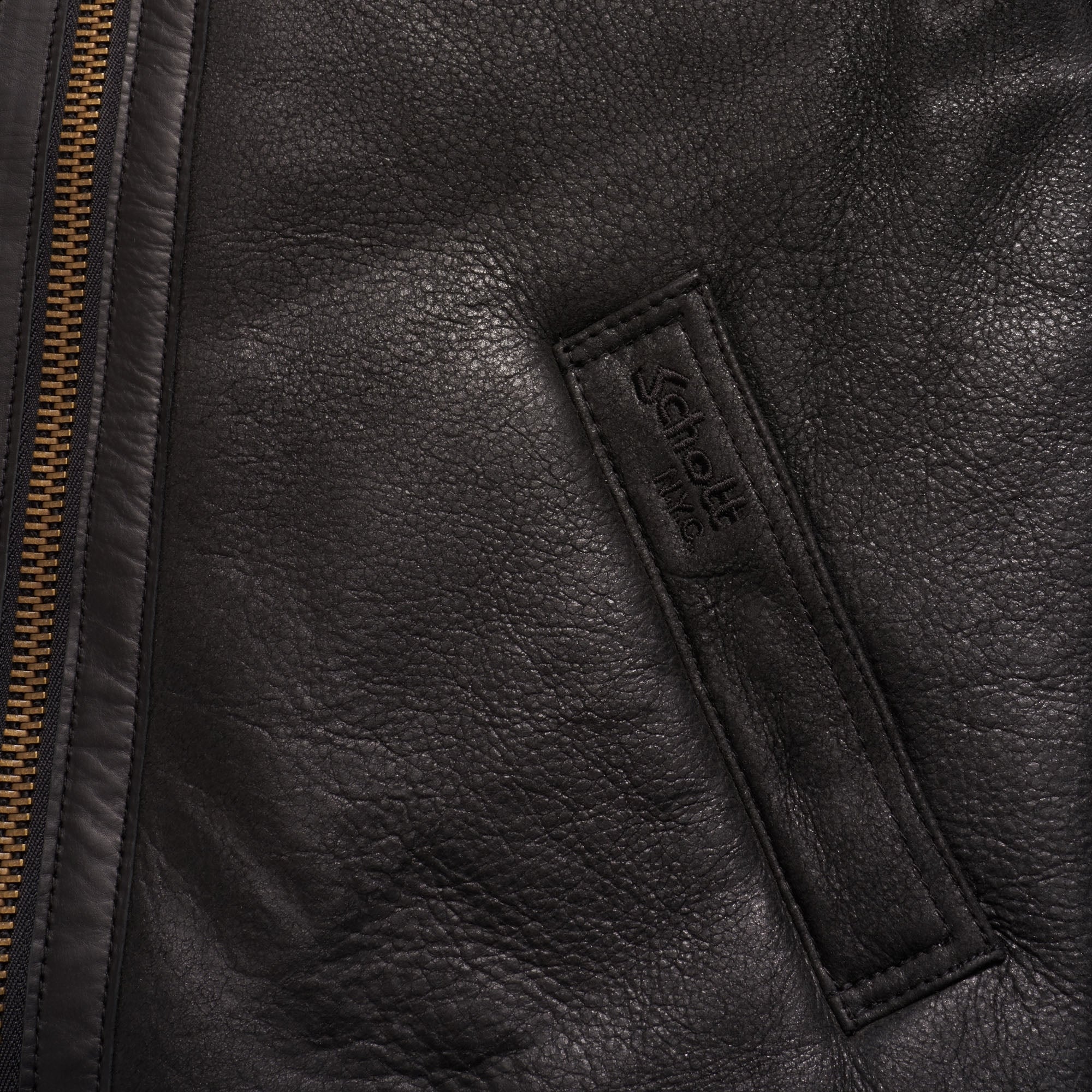 Schott NYC LC1259 Bombardier Leather Flying Jacket - Black